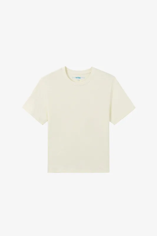 Wabi Cotton Slub Tee - Cream made by Yitai