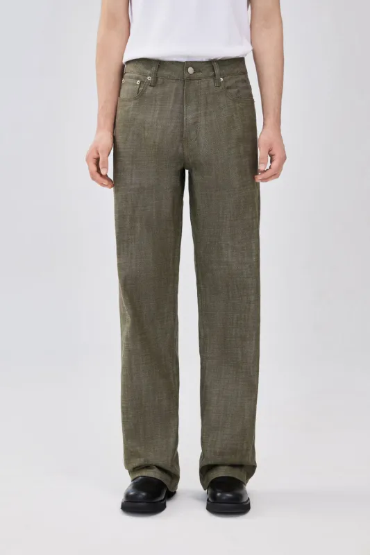 Military Green Selvedge Denim made by Yitai