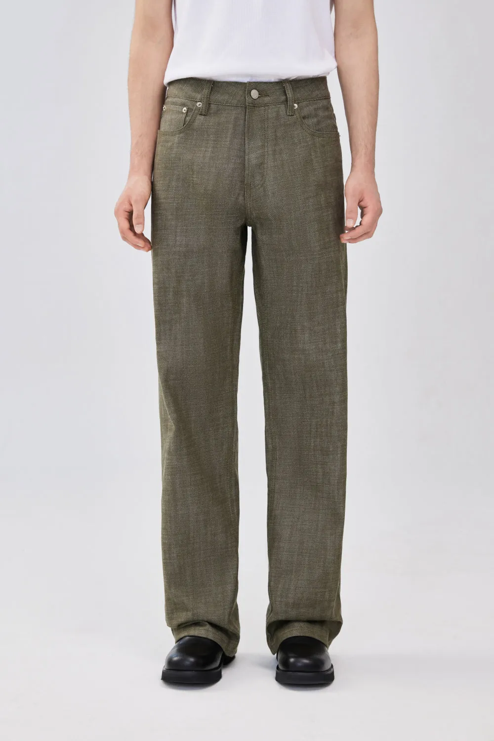 Military Green Selvedge Denim sold by Yitai
