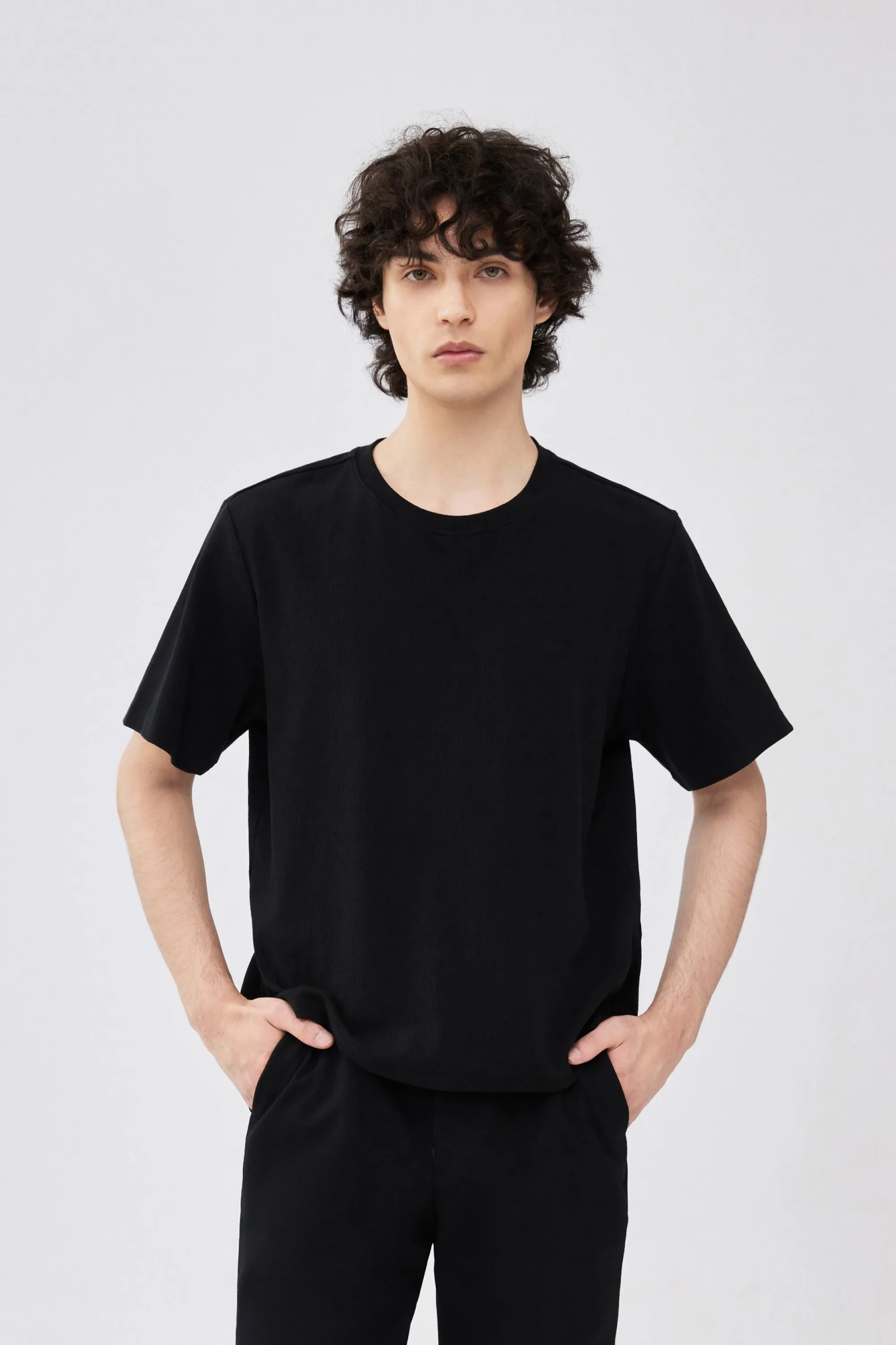 Rib Tee - Black sold by Yitai