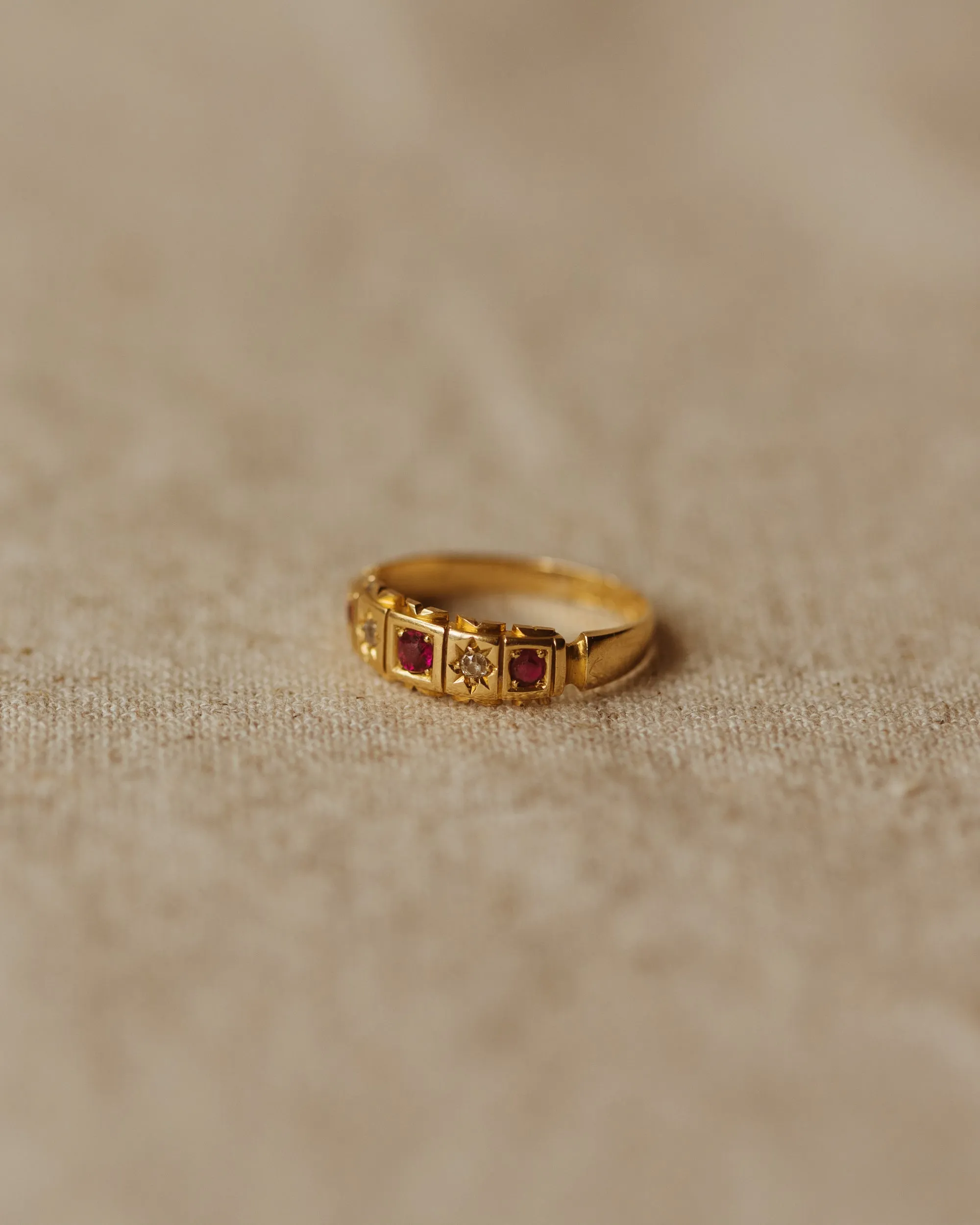 Genevieve Antique 18ct Gold Ruby & Diamond Ring sold by Rock n Rose product image thumbnail 3