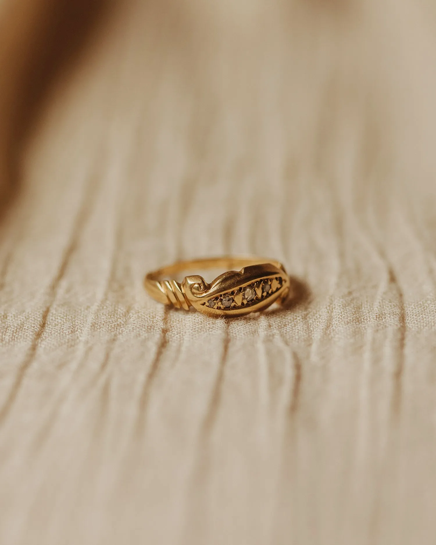 Dusty 9ct Gold Diamond Ring sold by Rock n Rose product image thumbnail 3