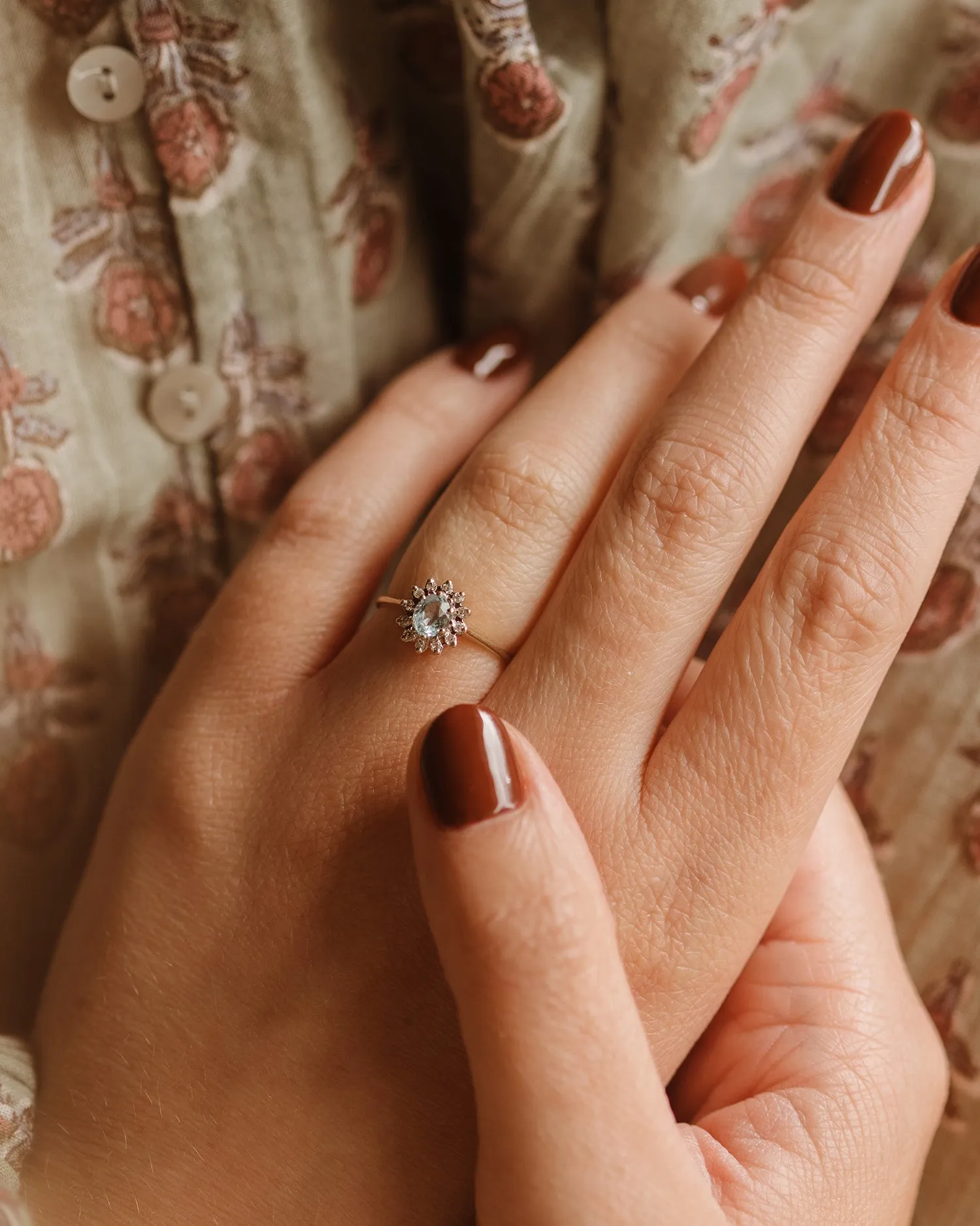 Annmarie 9ct Gold Aquamarine Ring sold by Rock n Rose