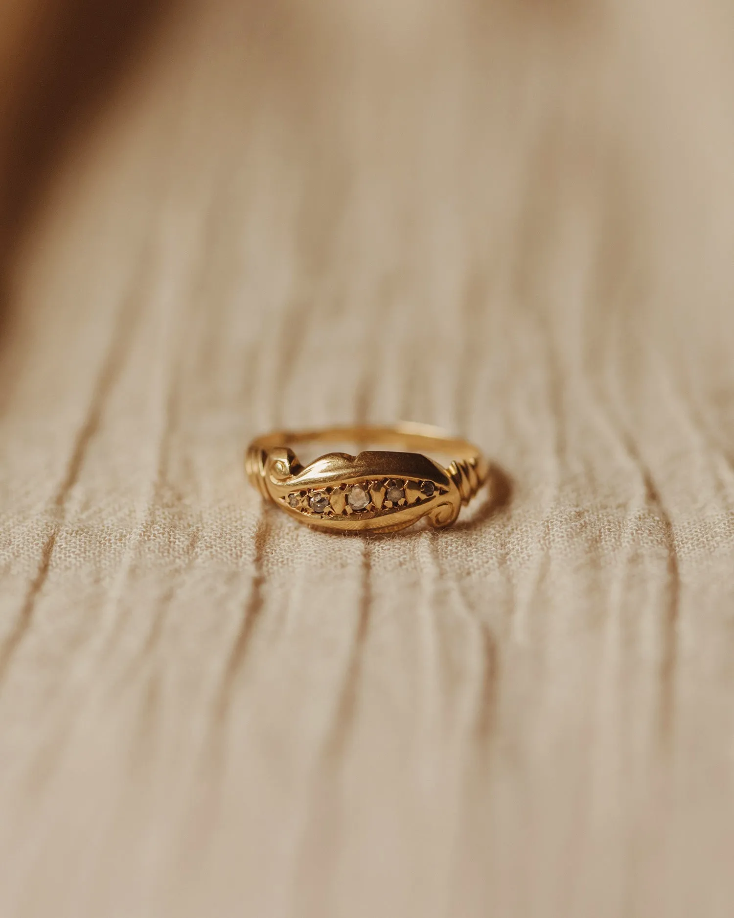 Dusty 9ct Gold Diamond Ring sold by Rock n Rose product image thumbnail 2