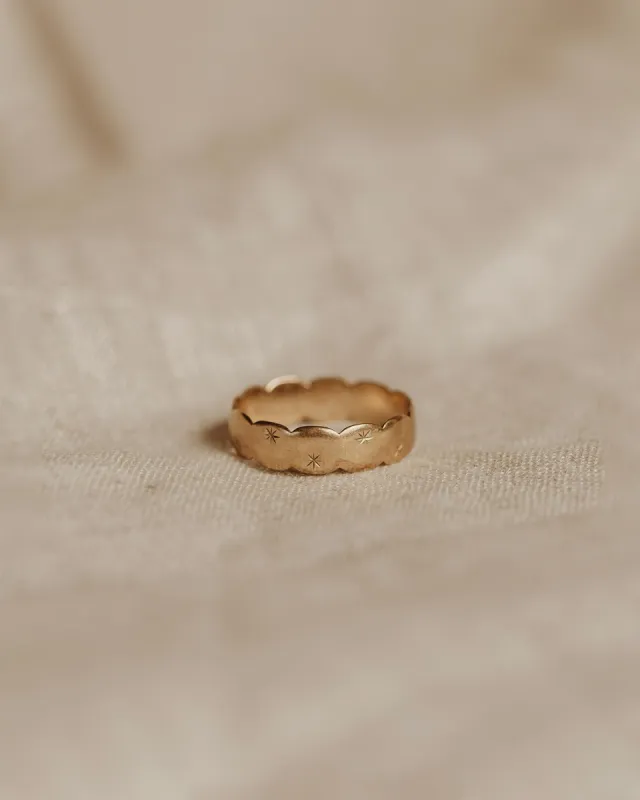 Olive 9ct Gold Starburst Ring sold by Rock n Rose