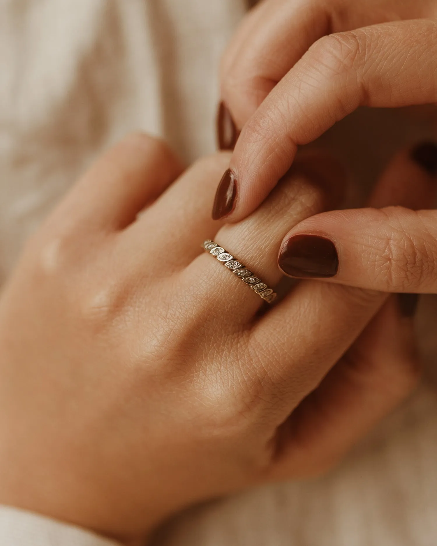 Cecilia 9ct Gold Half Eternity Diamond Ring sold by Rock n Rose product image thumbnail 2