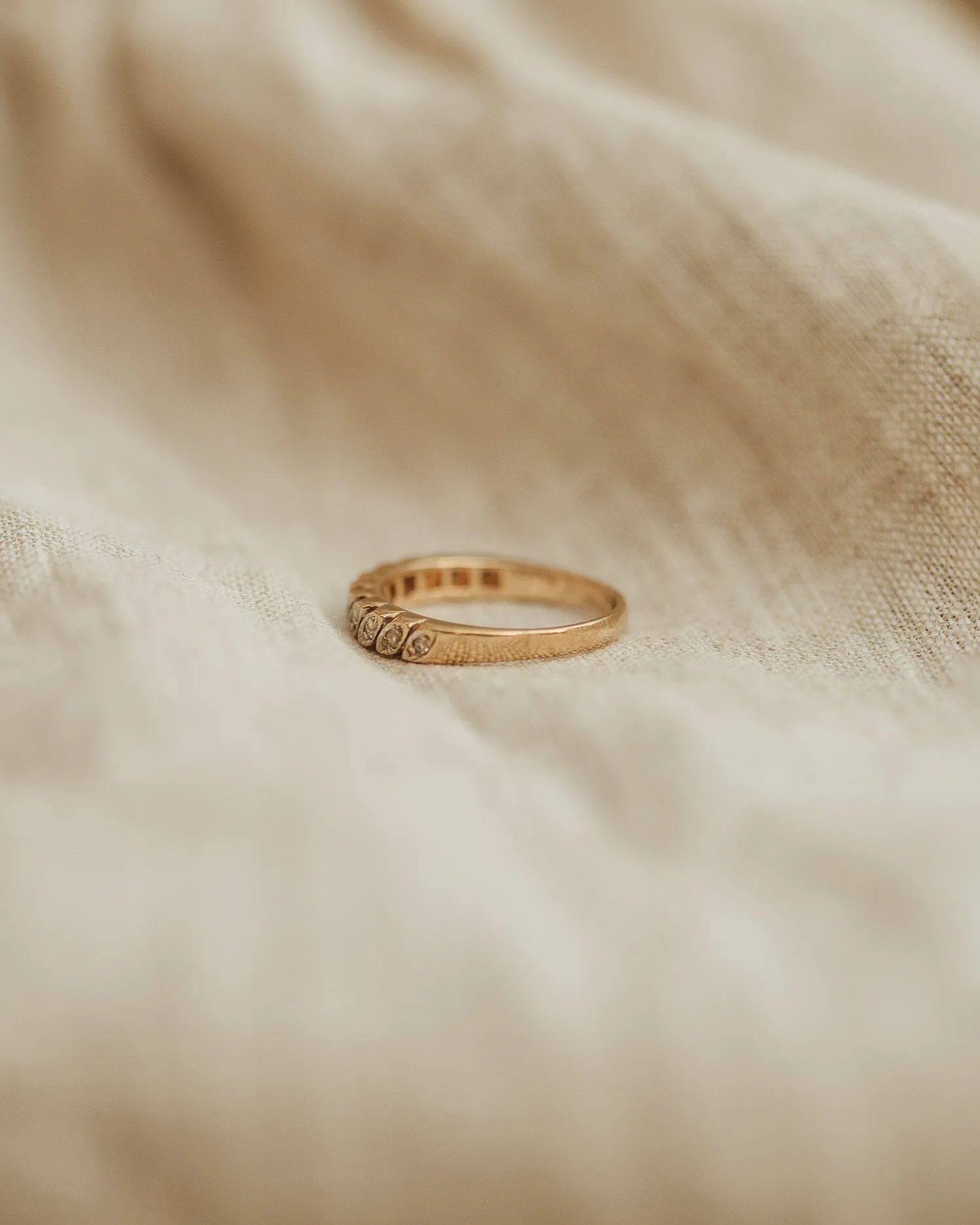 Cecilia 9ct Gold Half Eternity Diamond Ring sold by Rock n Rose product image thumbnail 5