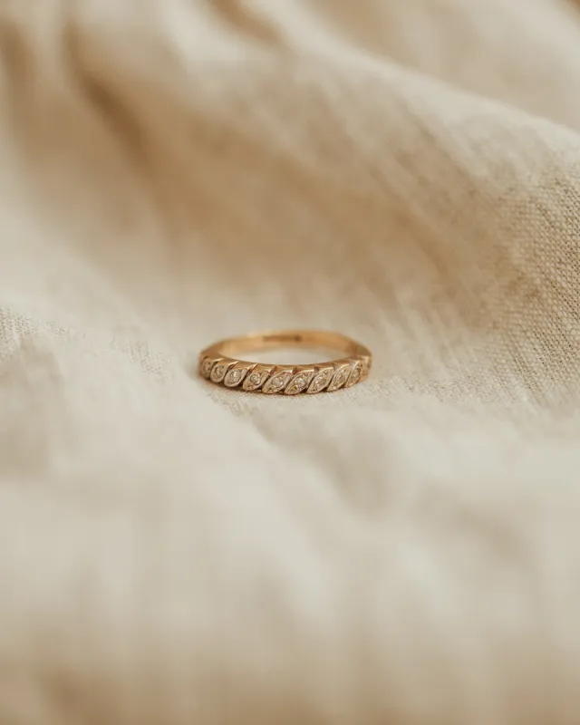 Cecilia 9ct Gold Half Eternity Diamond Ring sold by Rock n Rose