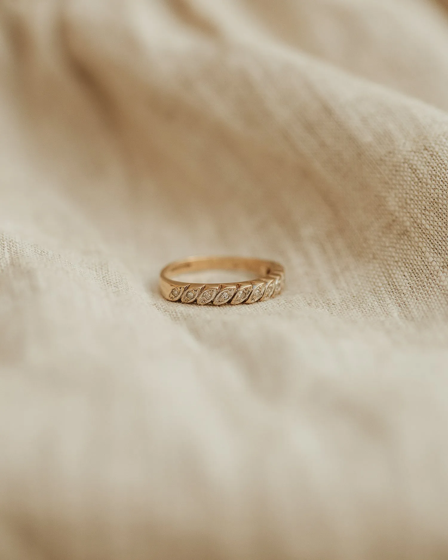 Cecilia 9ct Gold Half Eternity Diamond Ring sold by Rock n Rose product image thumbnail 3