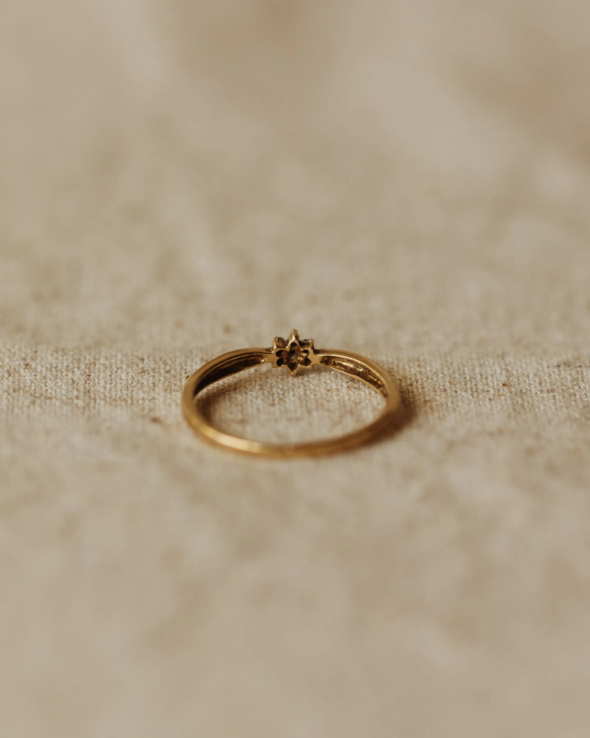 Vivian Vintage 9ct Gold Diamond Cluster Ring sold by Rock n Rose product image thumbnail 4