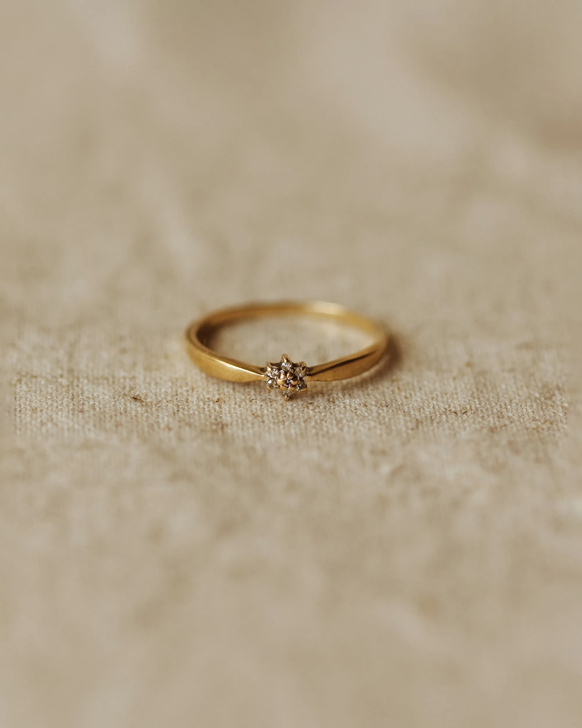 Vivian Vintage 9ct Gold Diamond Cluster Ring sold by Rock n Rose