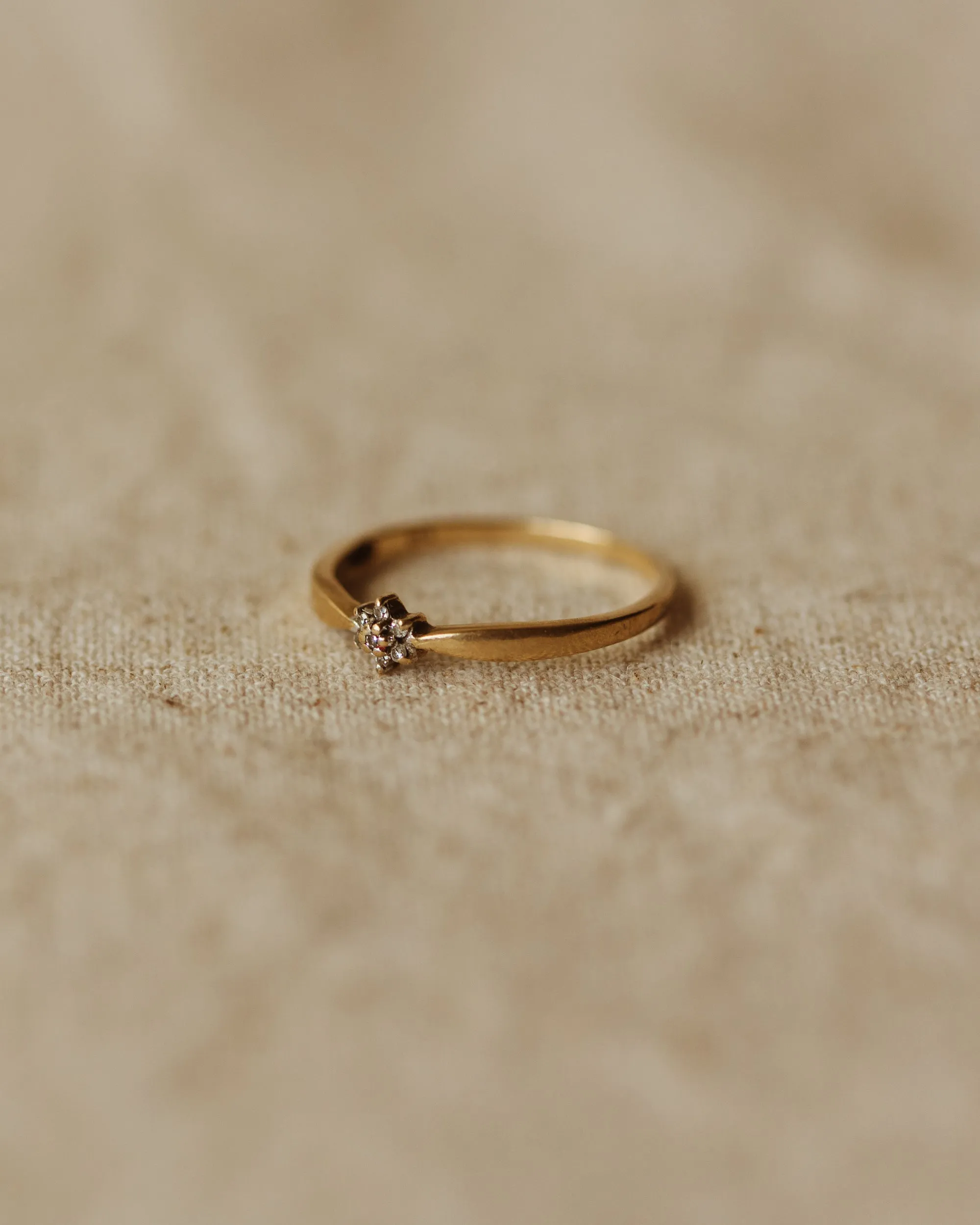 Vivian Vintage 9ct Gold Diamond Cluster Ring sold by Rock n Rose product image thumbnail 3