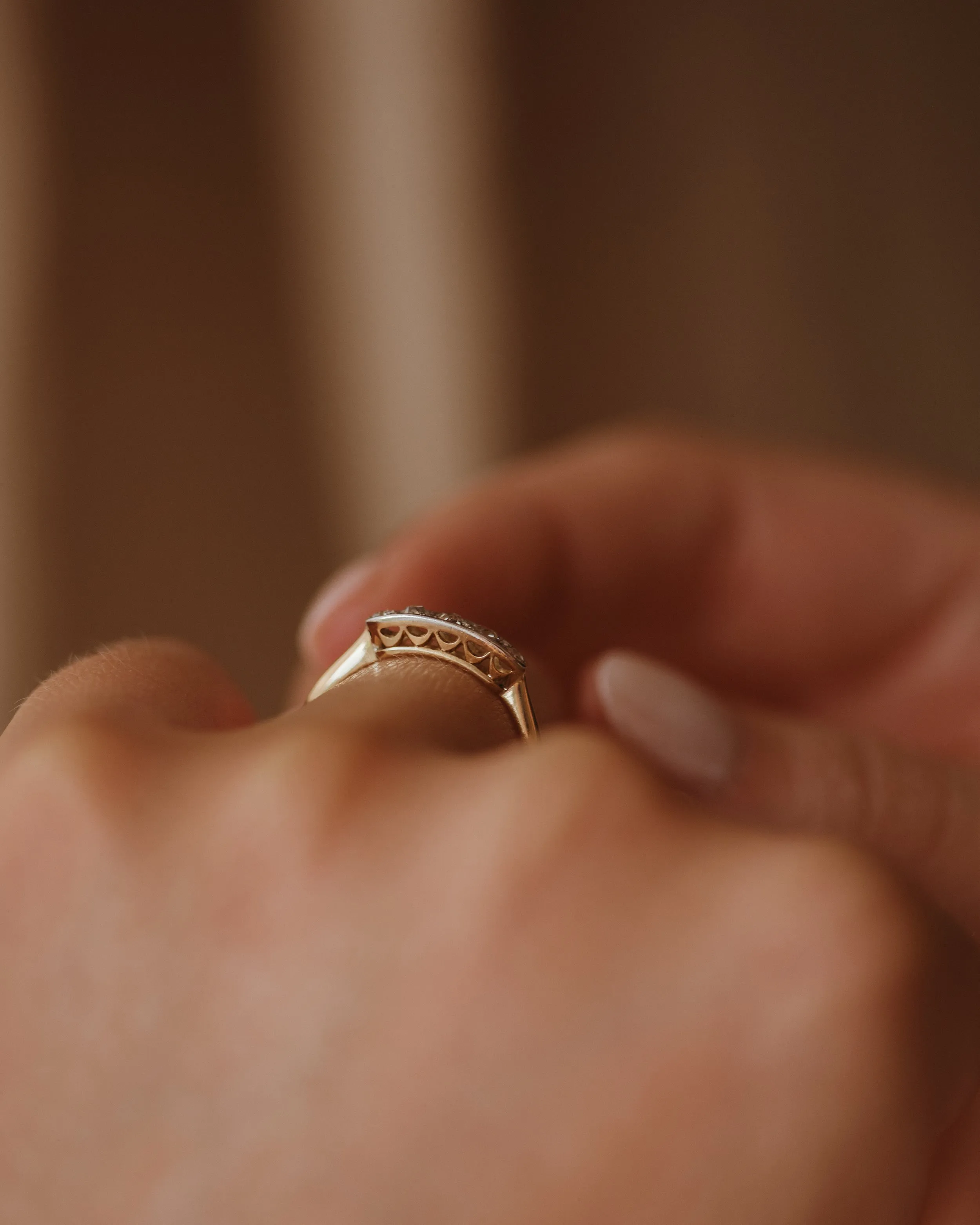 Constance Vintage 18ct Gold Five Stone Diamond Ring sold by Rock n Rose product image thumbnail 3