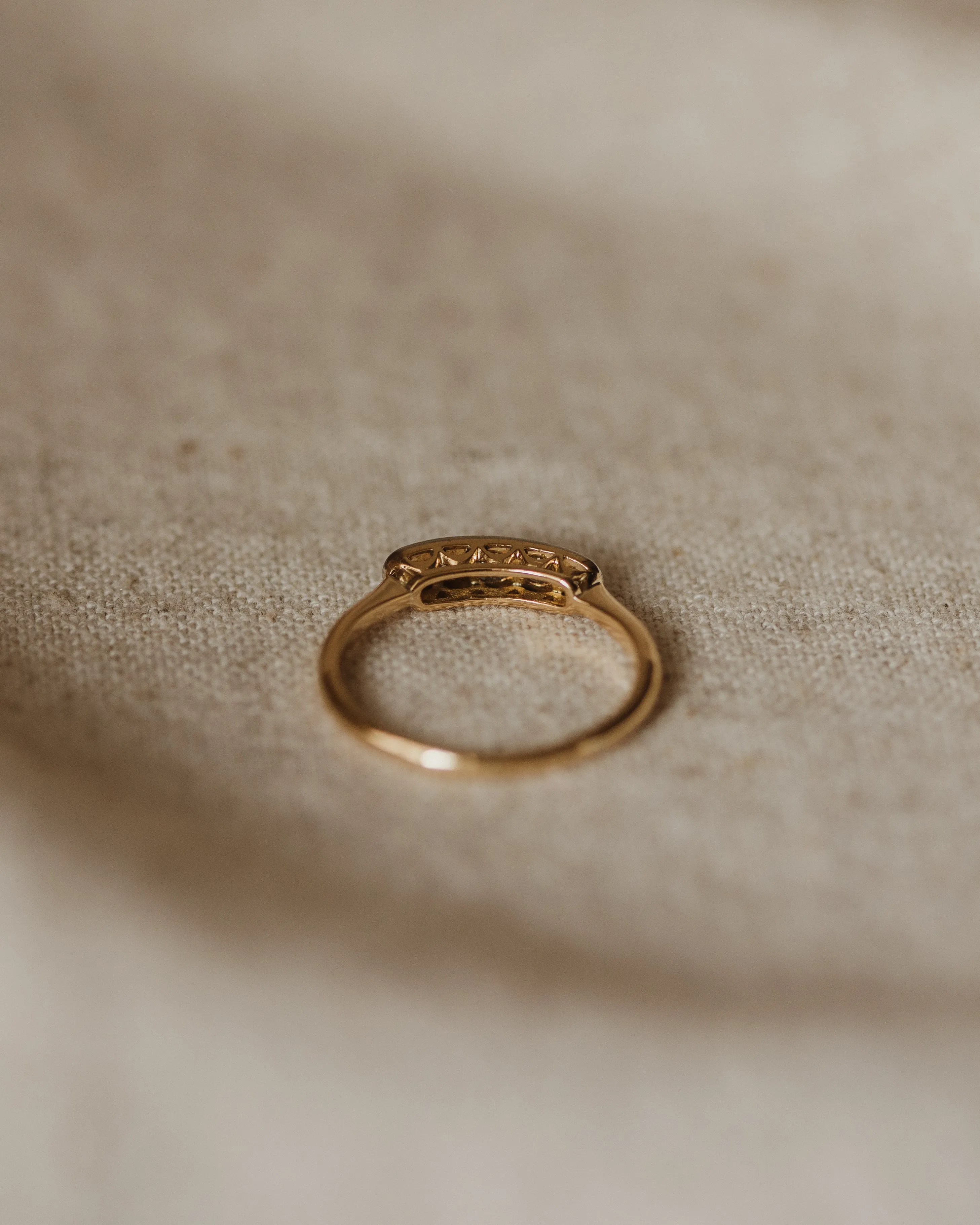 Constance Vintage 18ct Gold Five Stone Diamond Ring sold by Rock n Rose product image thumbnail 5