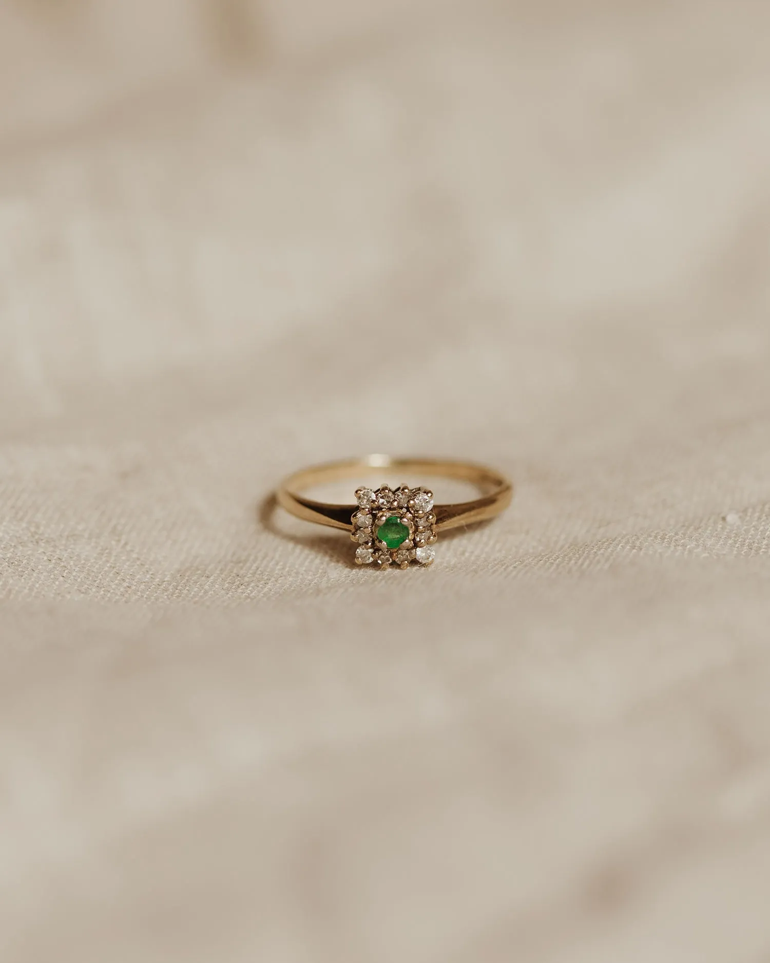 Iris 9ct Gold Emerald & Diamond Ring sold by Rock n Rose product image thumbnail 2