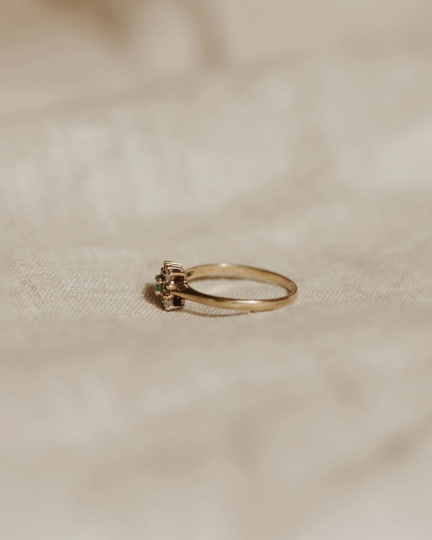 Iris 9ct Gold Emerald & Diamond Ring sold by Rock n Rose product image thumbnail 5