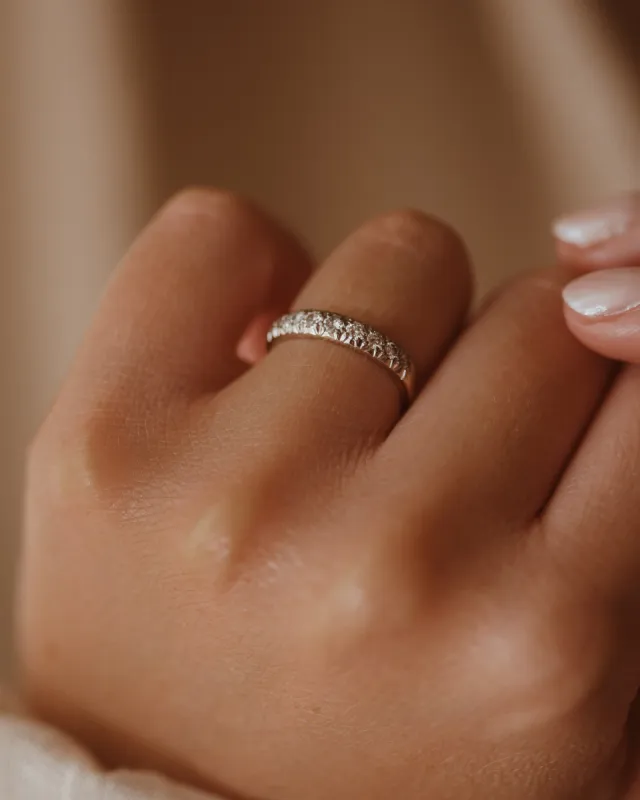 Lea 1977 18ct Gold Diamond Half Eternity Ring sold by Rock n Rose