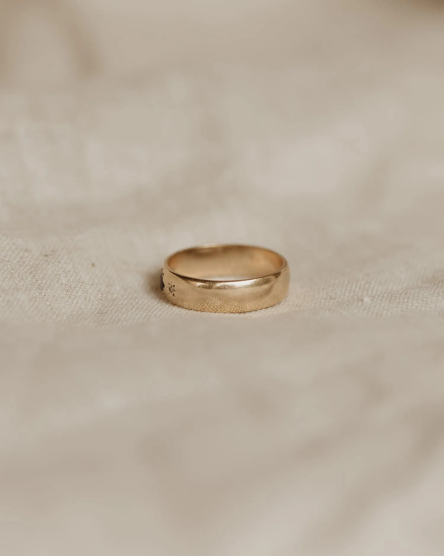 Clementine 9ct Gold Sapphire & Diamond Gypsy Ring sold by Rock n Rose product image thumbnail 5