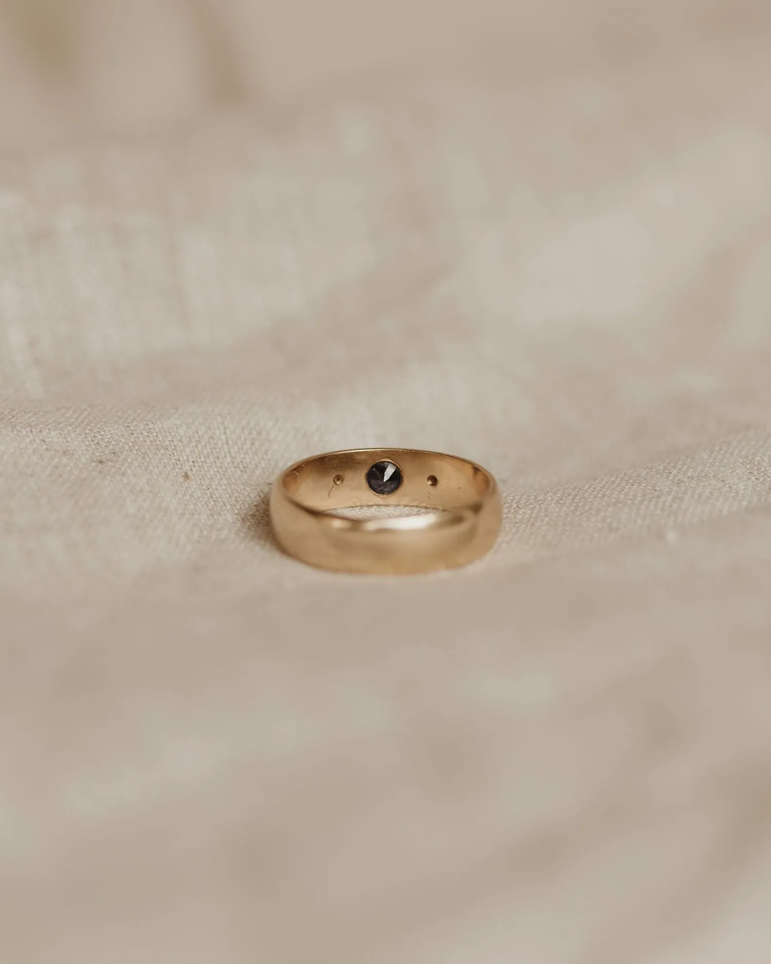 Clementine 9ct Gold Sapphire & Diamond Gypsy Ring sold by Rock n Rose product image thumbnail 4