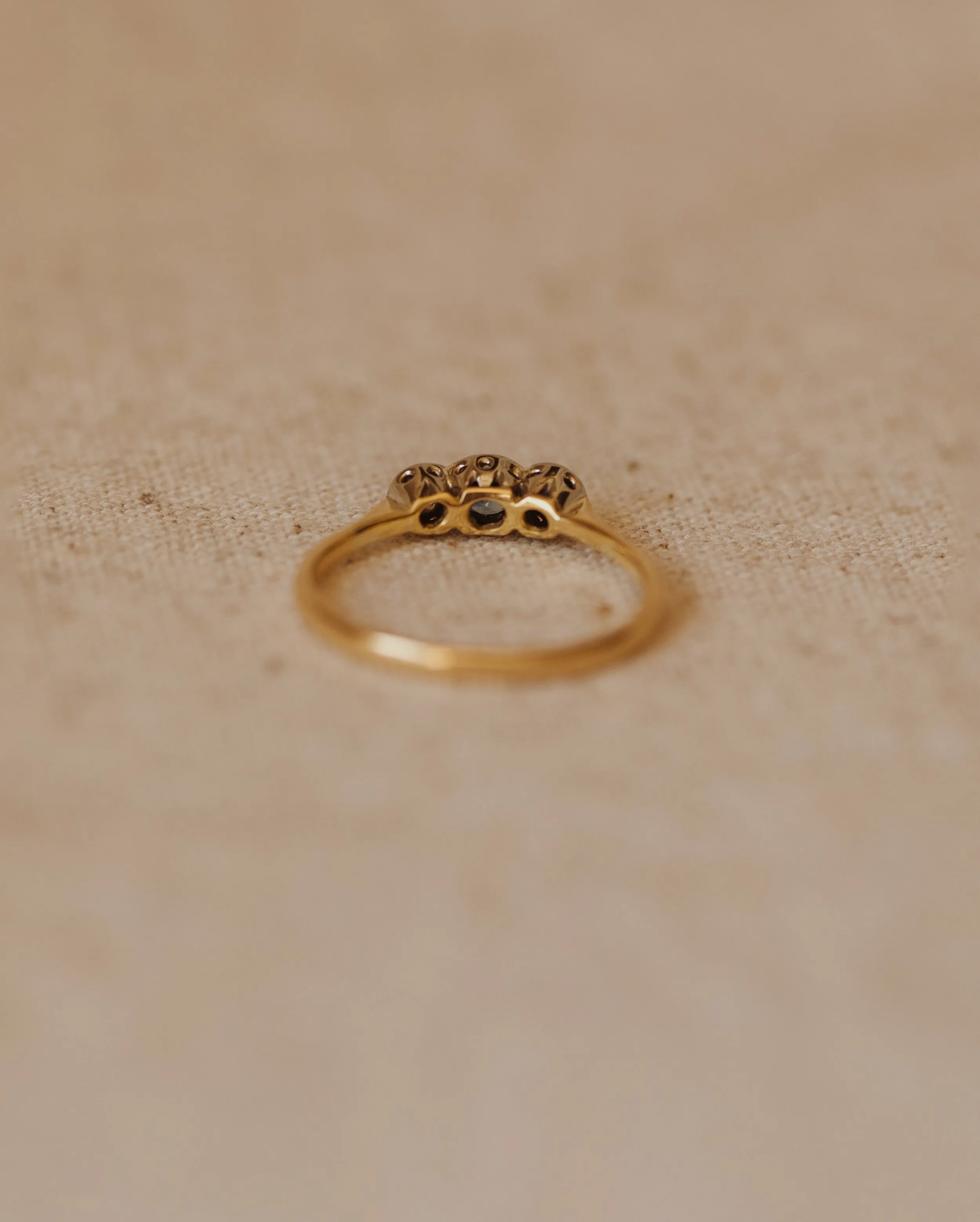 Josephine 1940 18ct Gold Sapphire & Diamond Ring sold by Rock n Rose product image thumbnail 4