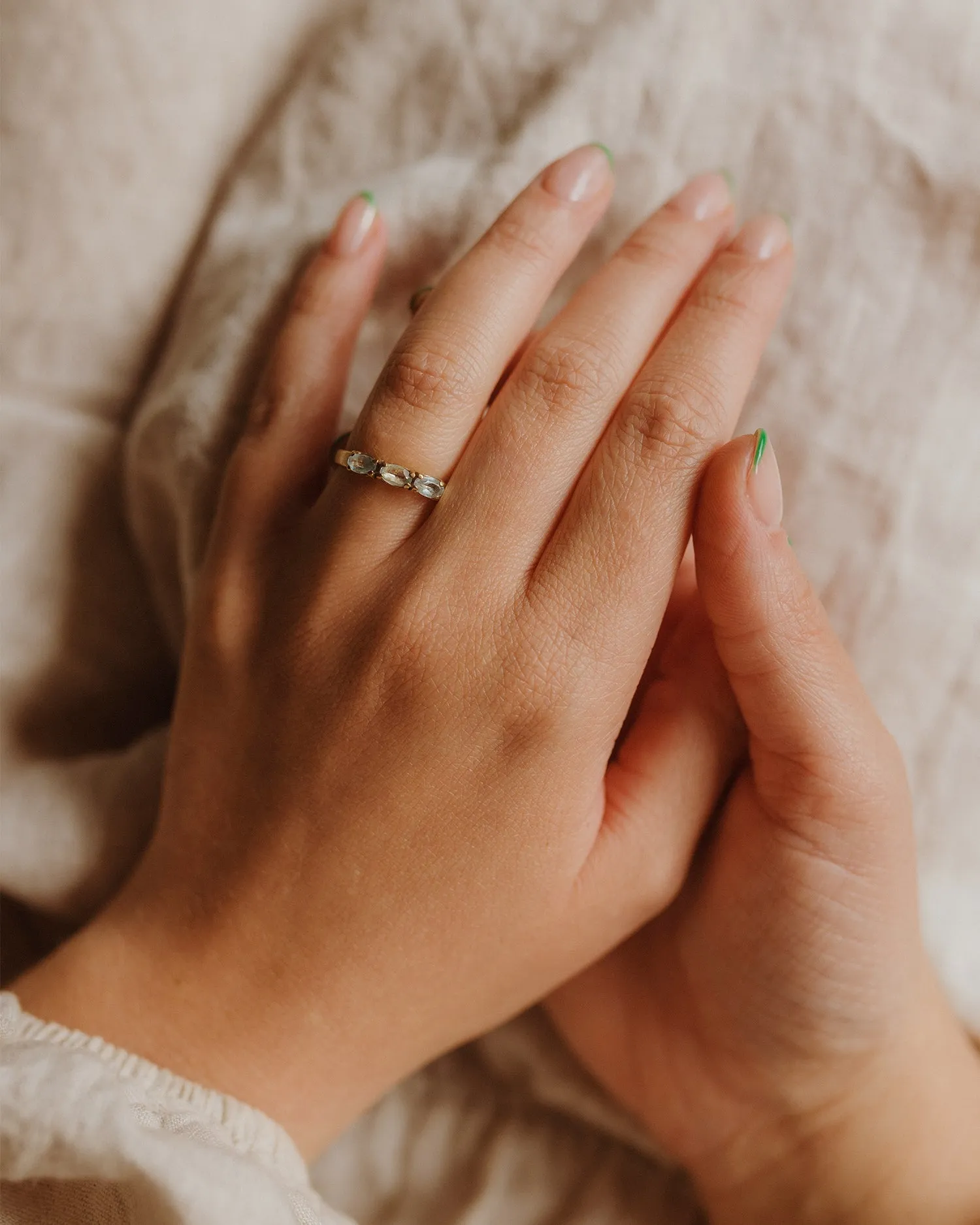 Margaux 8ct Gold Blue Topaz Ring sold by Rock n Rose product image thumbnail 2