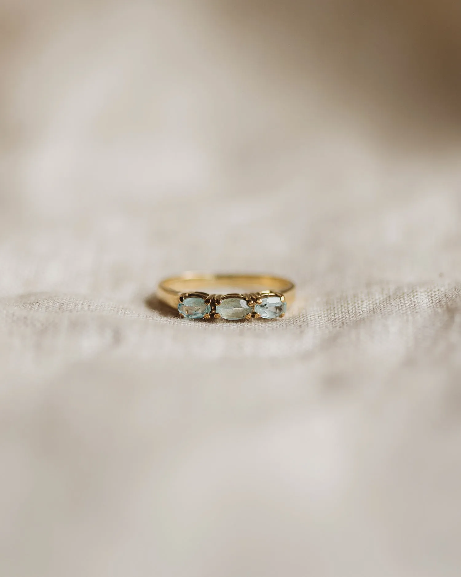 Margaux 8ct Gold Blue Topaz Ring sold by Rock n Rose