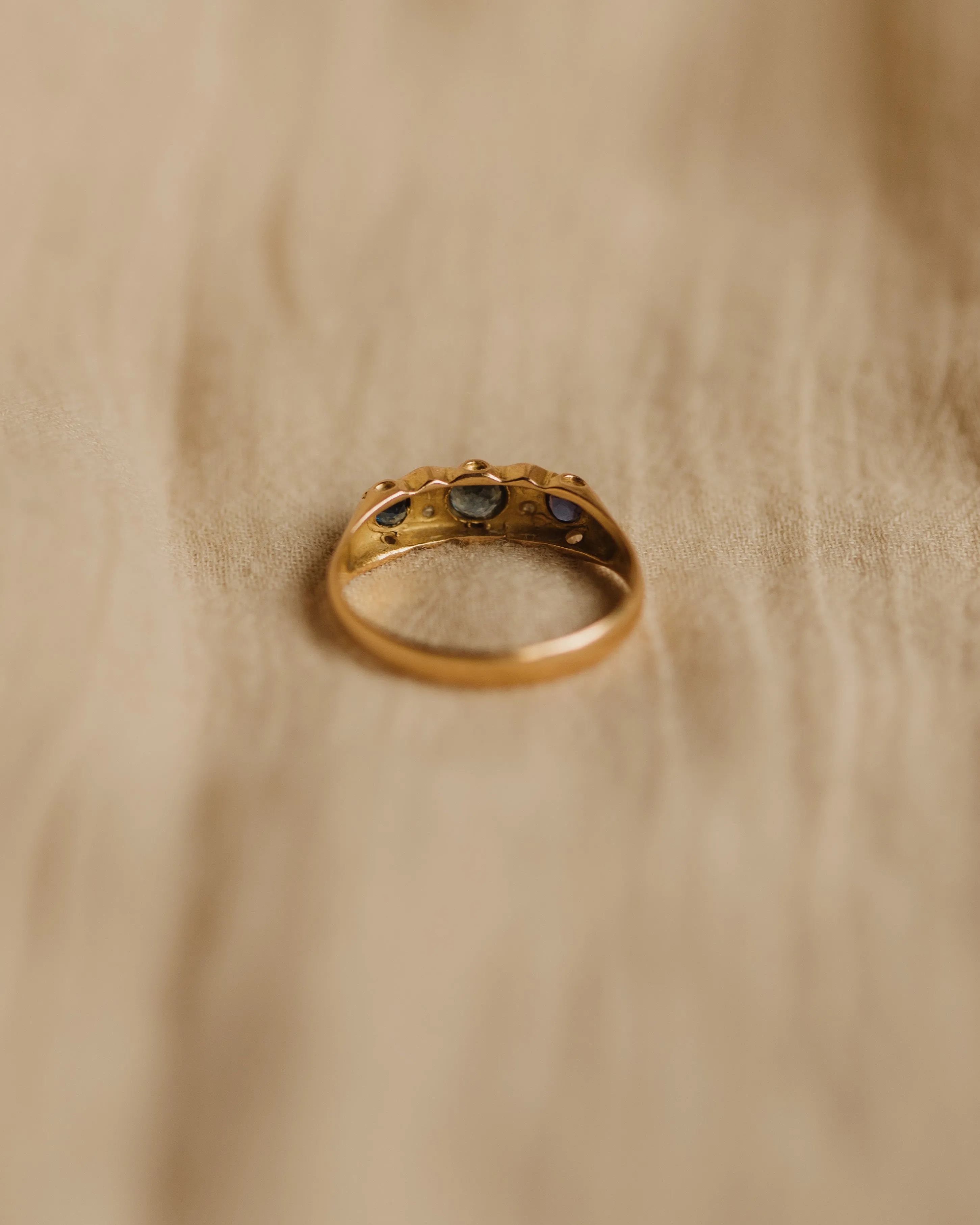 Emma 1906 18ct Gold Sapphire & Diamond Ring sold by Rock n Rose product image thumbnail 4