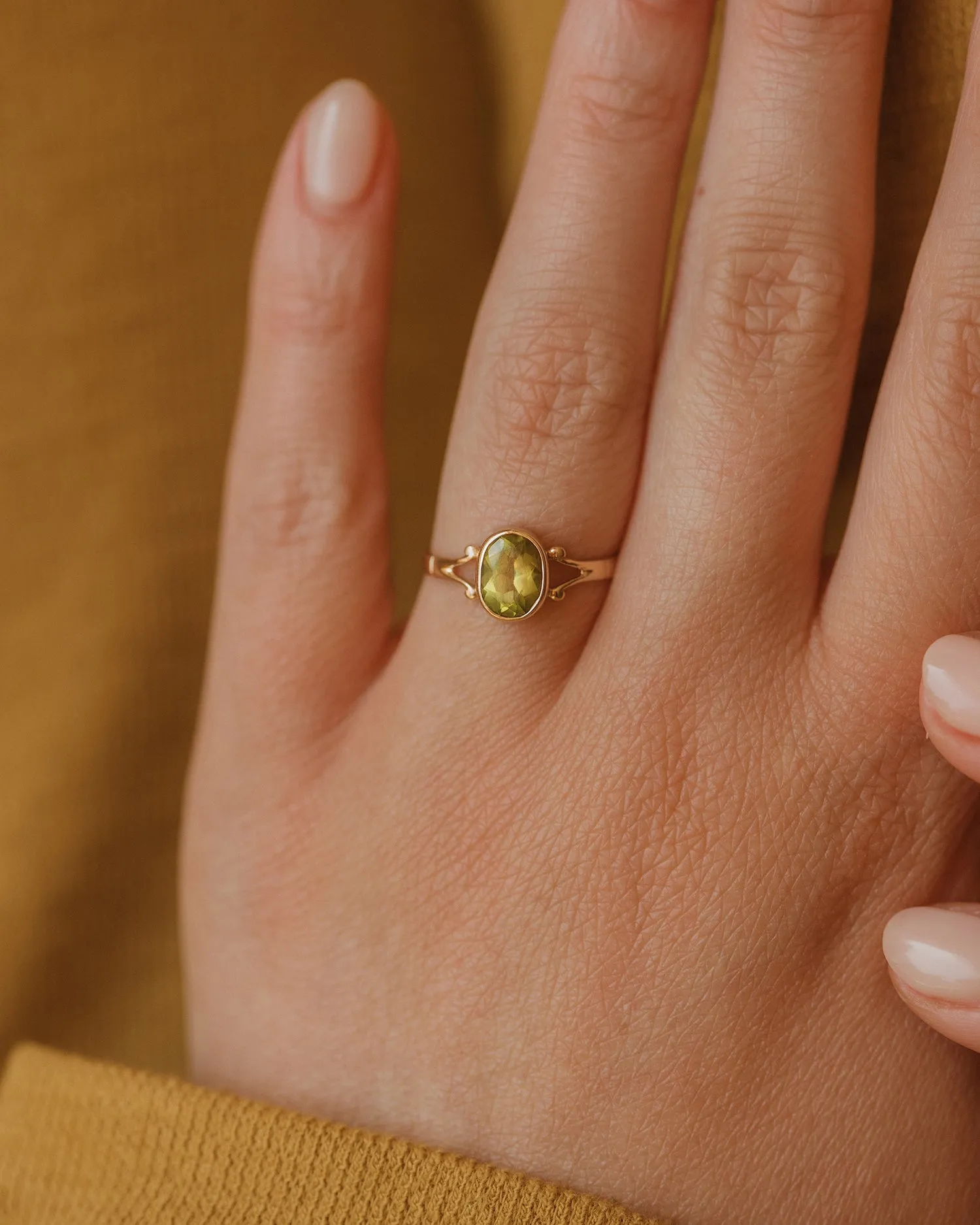 Eleanor Vintage 9ct Gold Peridot Ring sold by Rock n Rose product image thumbnail 2