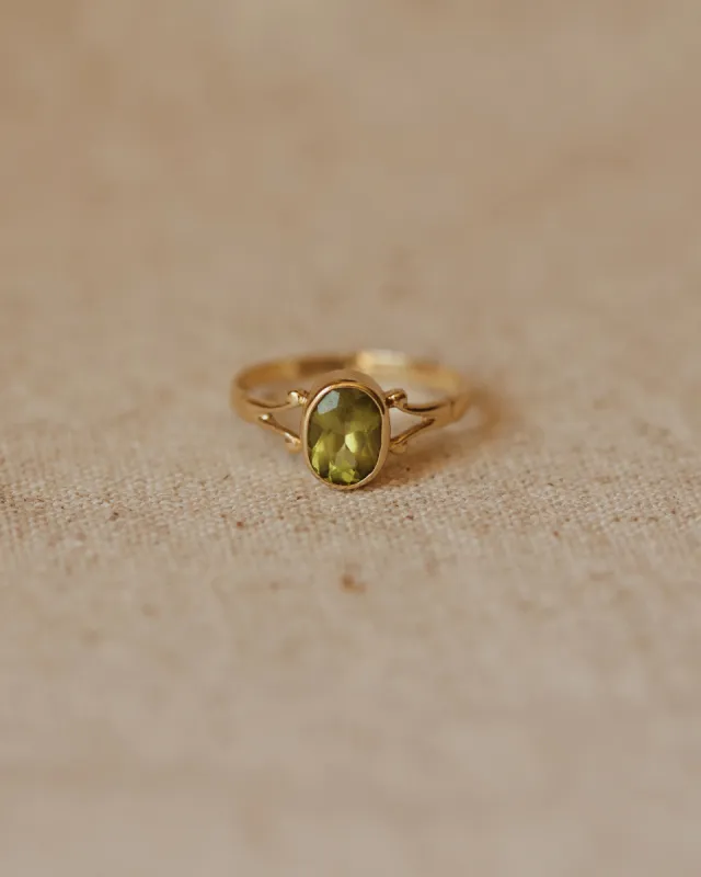 Eleanor Vintage 9ct Gold Peridot Ring sold by Rock n Rose