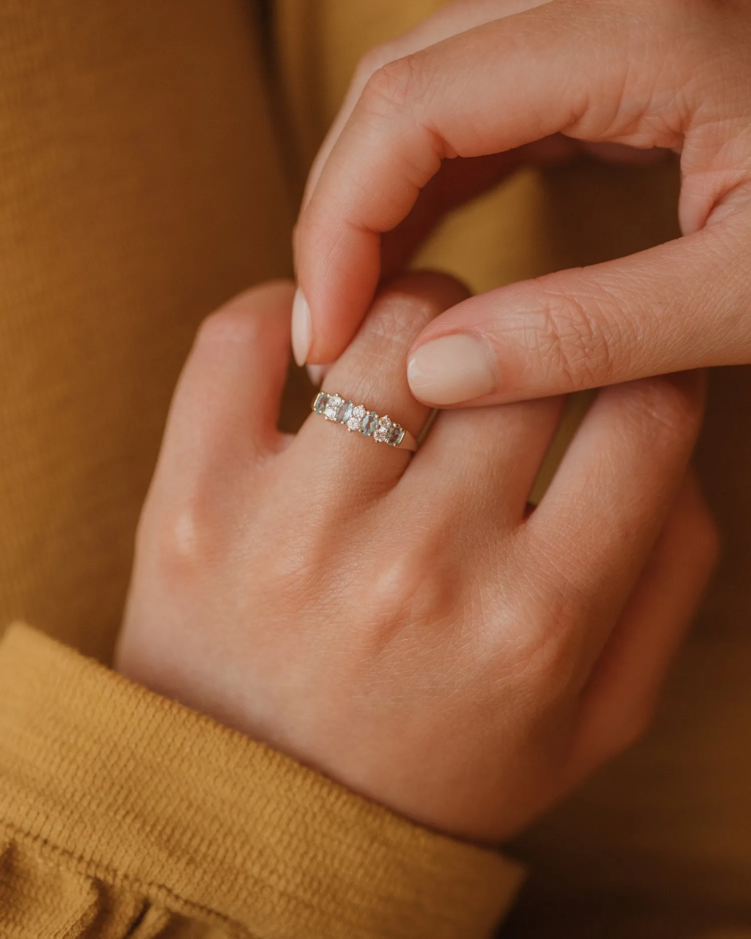 Frances Vintage 9ct Gold Blue Topaz Ring sold by Rock n Rose product image thumbnail 5
