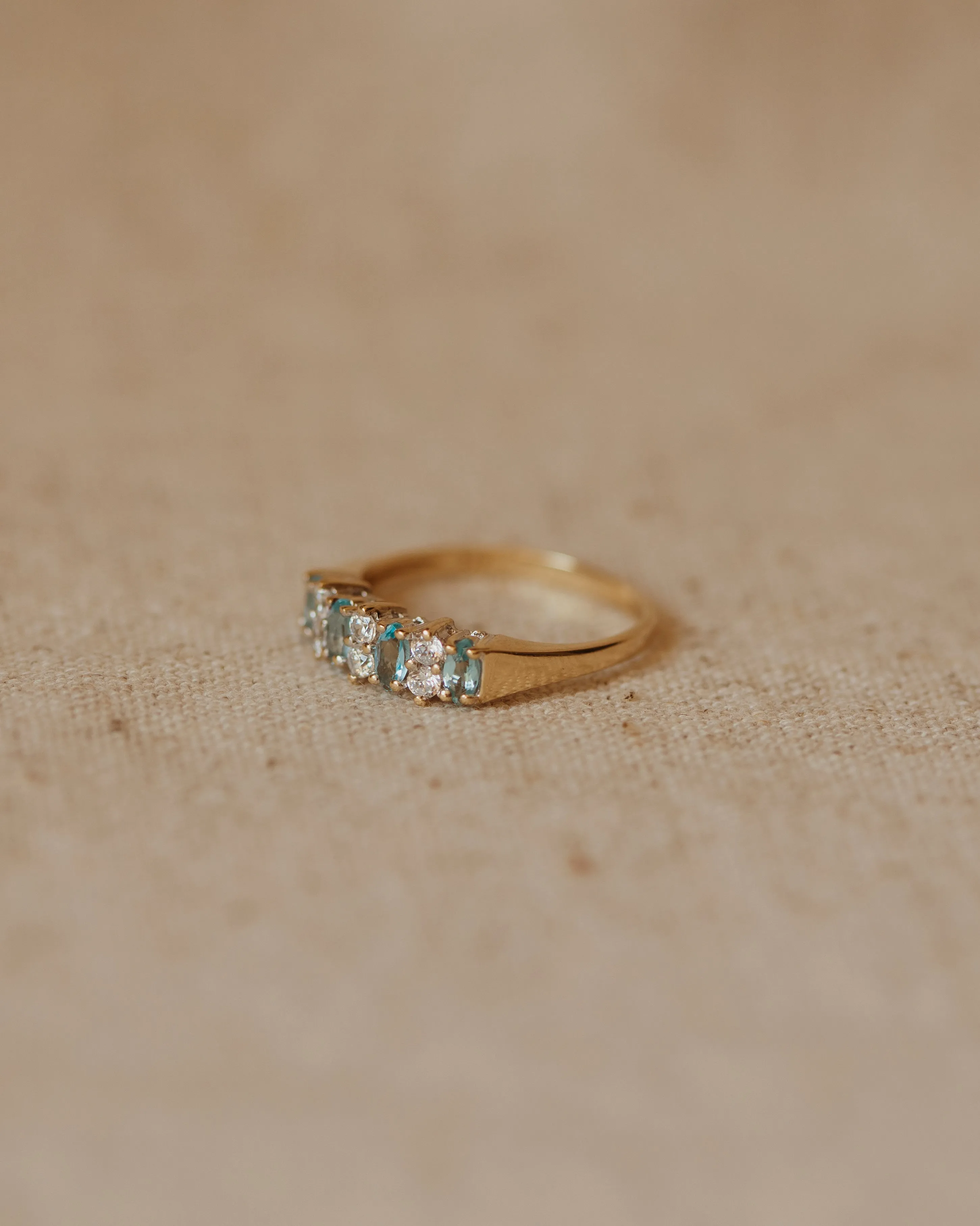 Frances Vintage 9ct Gold Blue Topaz Ring sold by Rock n Rose product image thumbnail 3