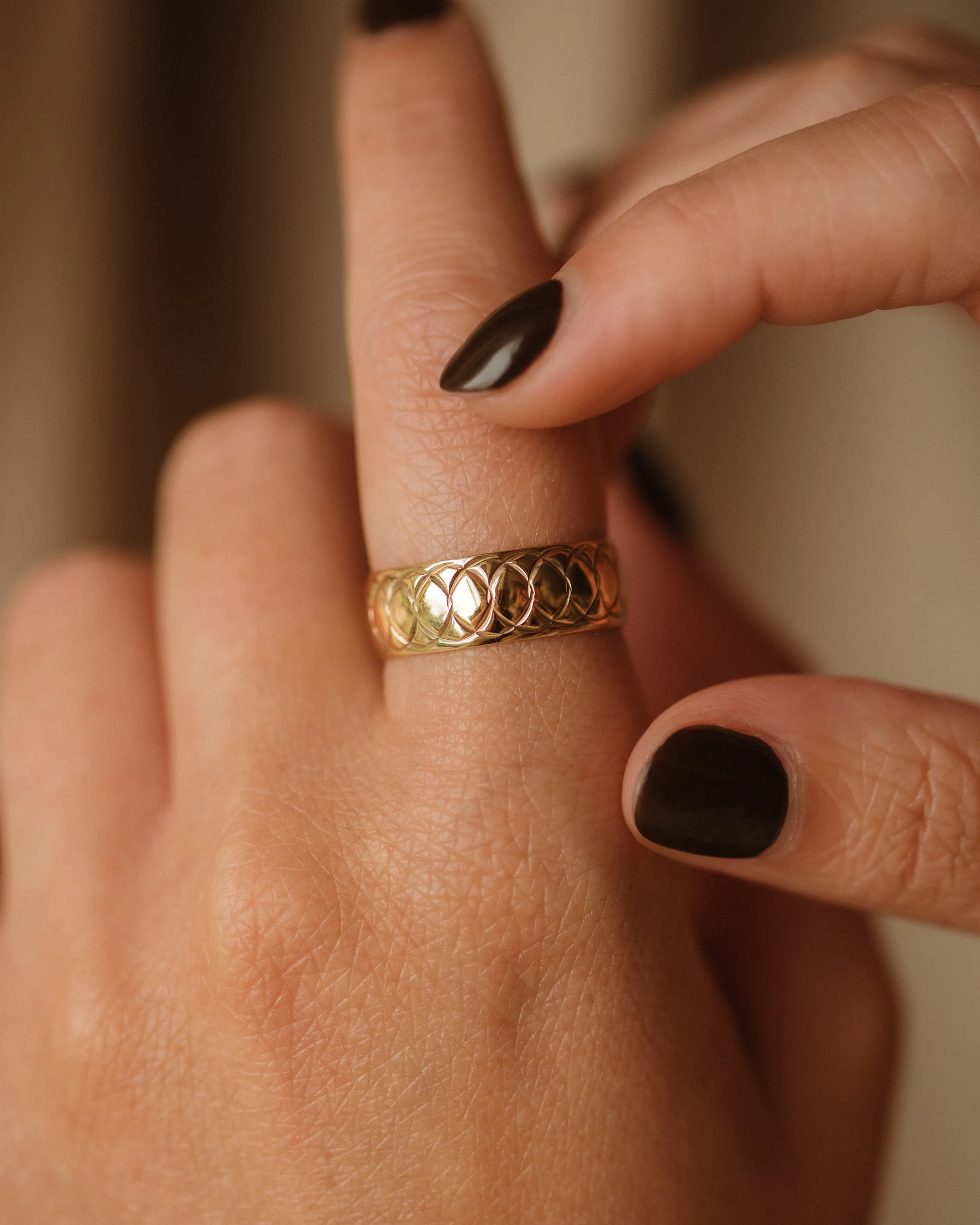 Zadie Vintage 9ct Gold Wedding Band Ring sold by Rock n Rose product image thumbnail 4