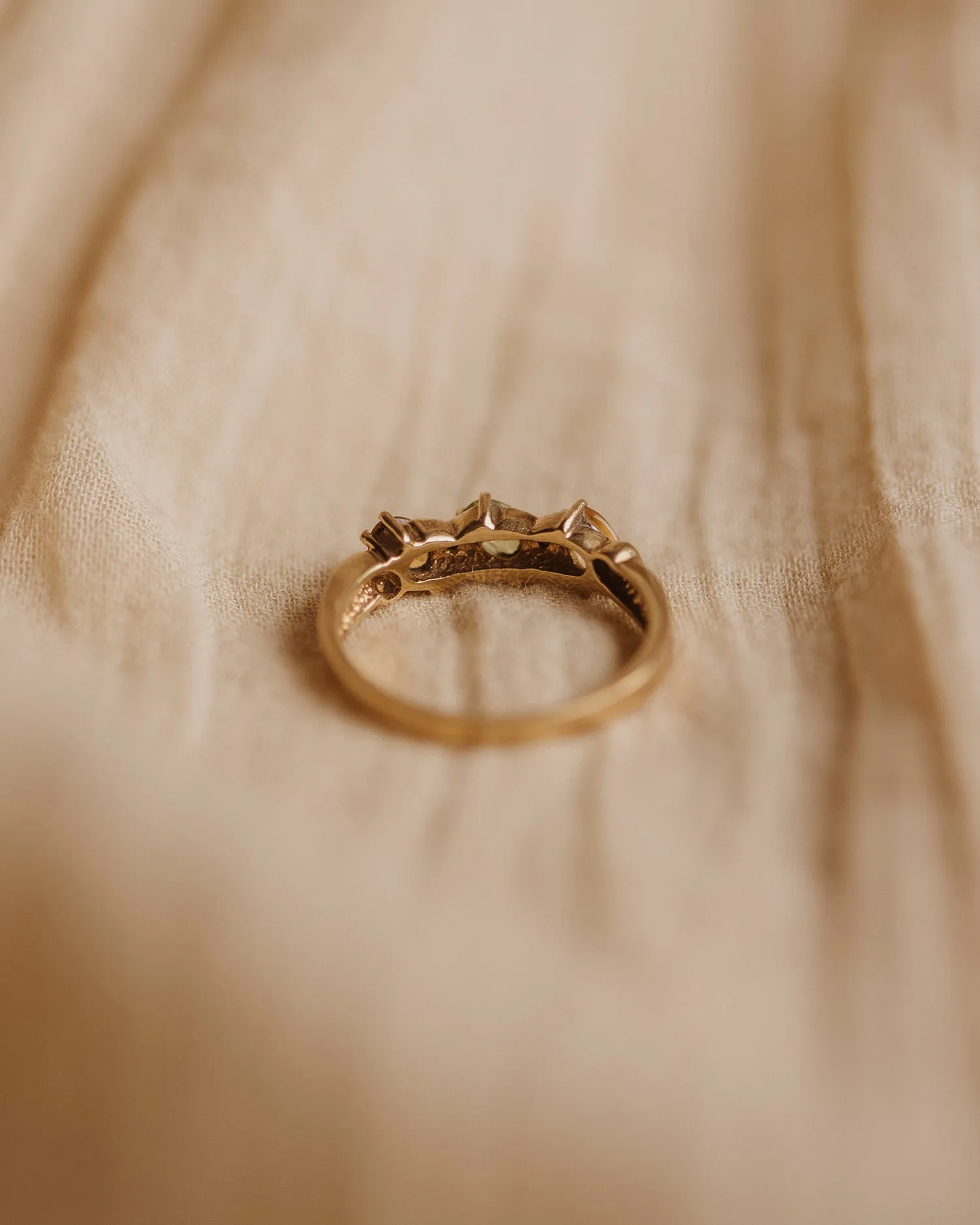 Frederica 9ct Gold Vintage Peridot, Citrine & Diamond Ring sold by Rock n Rose product image thumbnail 4