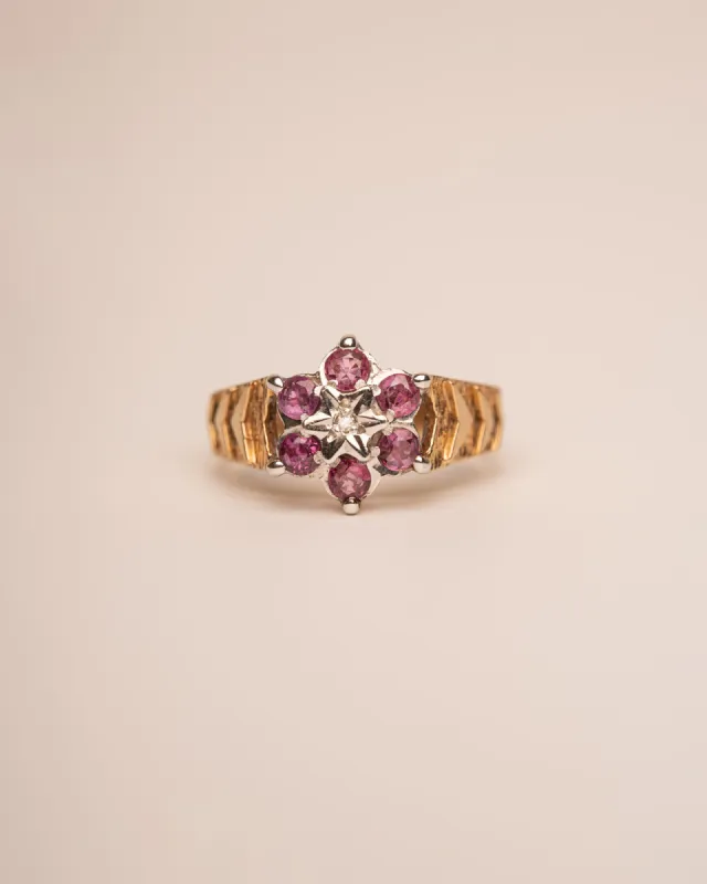 Anais 9ct Gold Ruby & Diamond Ring sold by Rock n Rose
