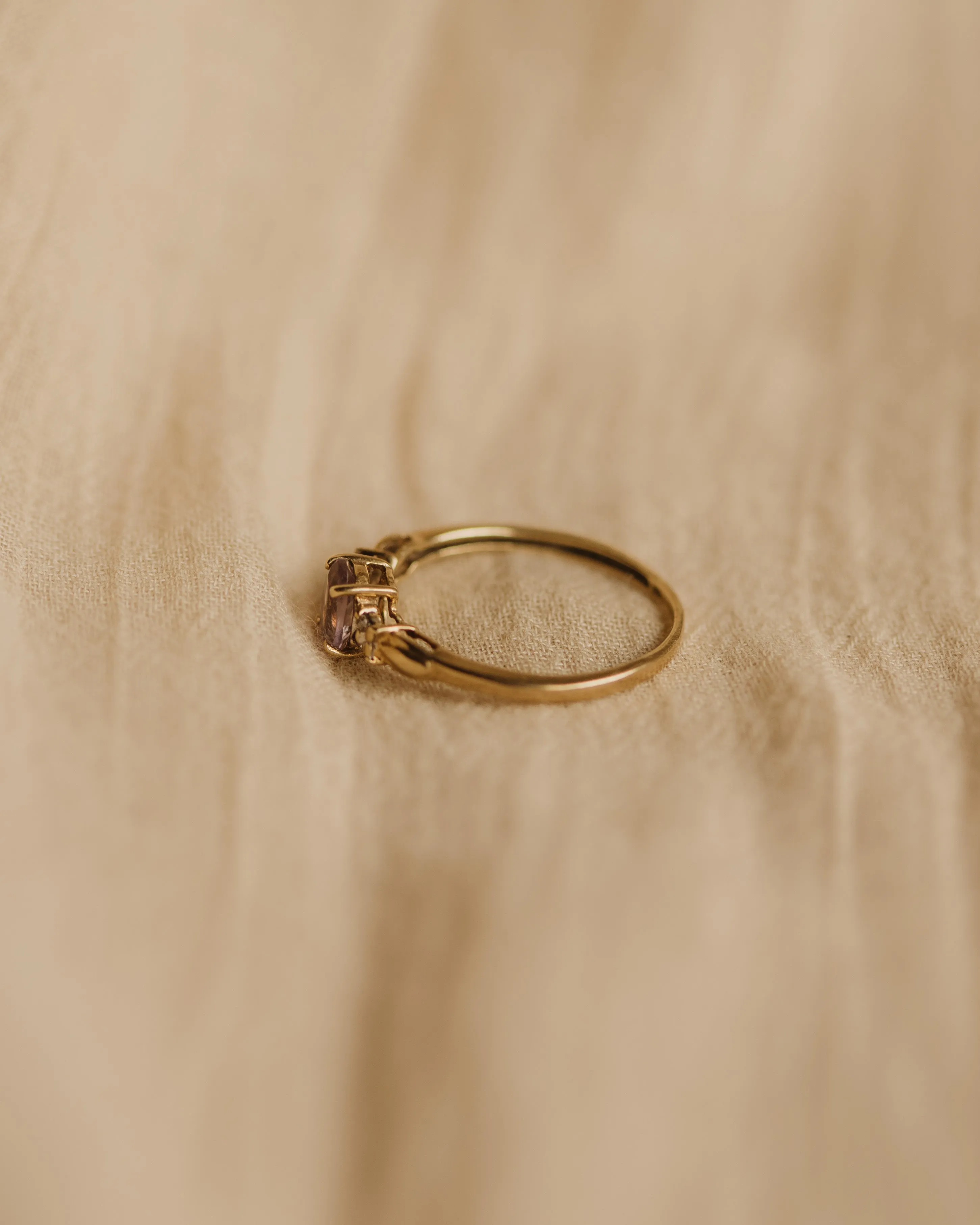 Henrietta Vintage 9ct Gold Amethyst & Diamond Ring sold by Rock n Rose product image thumbnail 5