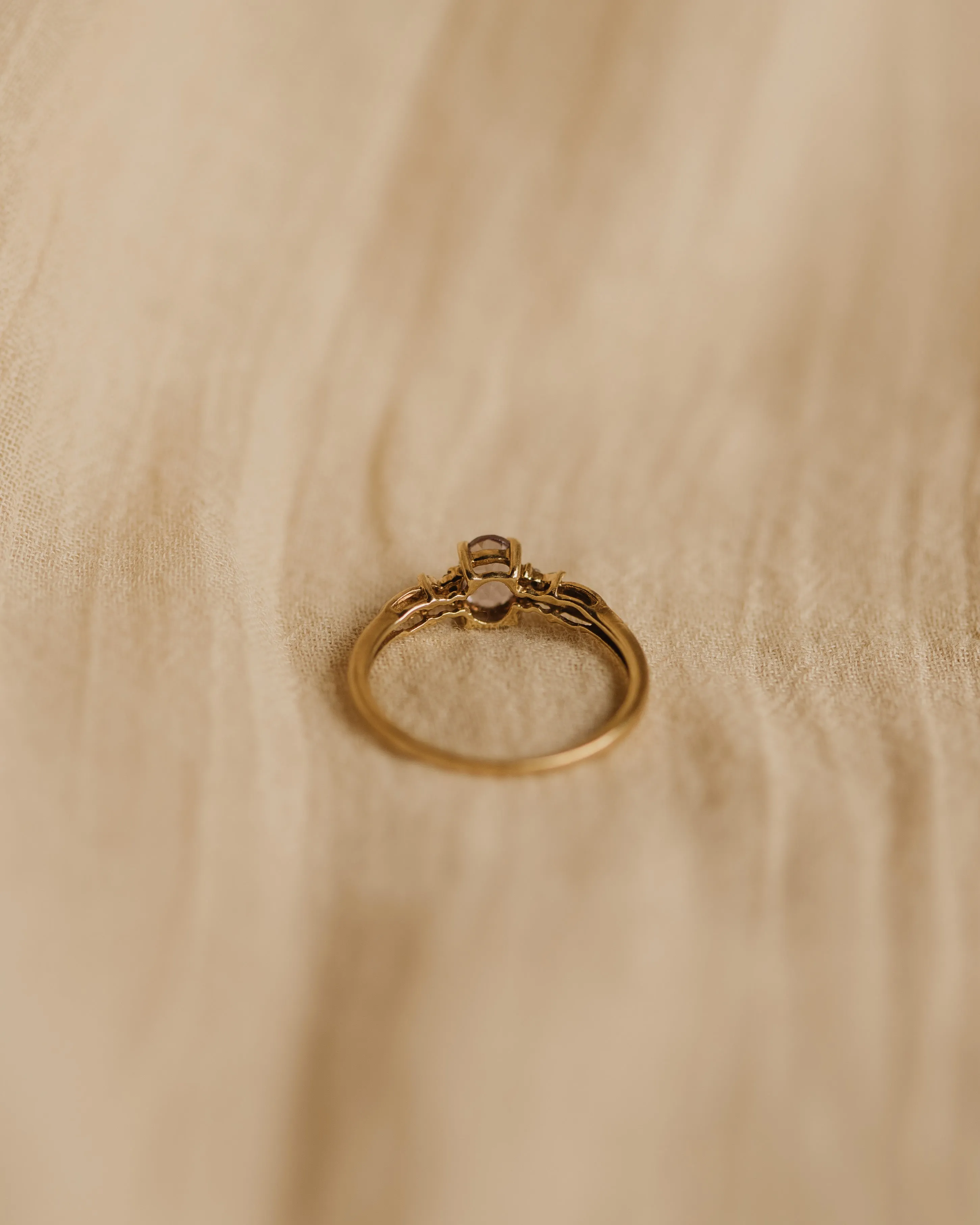 Henrietta Vintage 9ct Gold Amethyst & Diamond Ring sold by Rock n Rose product image thumbnail 4