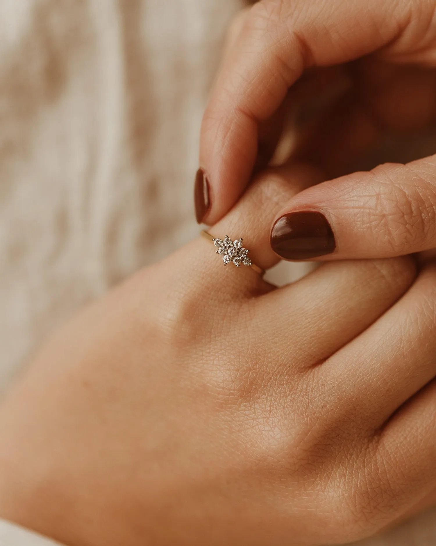 Posey 18ct Gold Diamond Cluster Ring sold by Rock n Rose