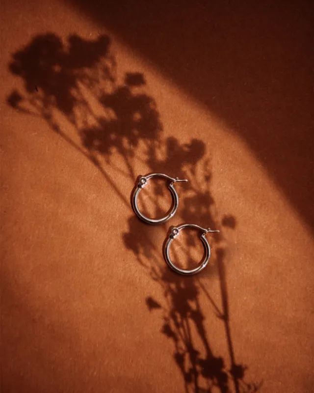 Irma Sterling Silver 12mm Hoops sold by Rock n Rose