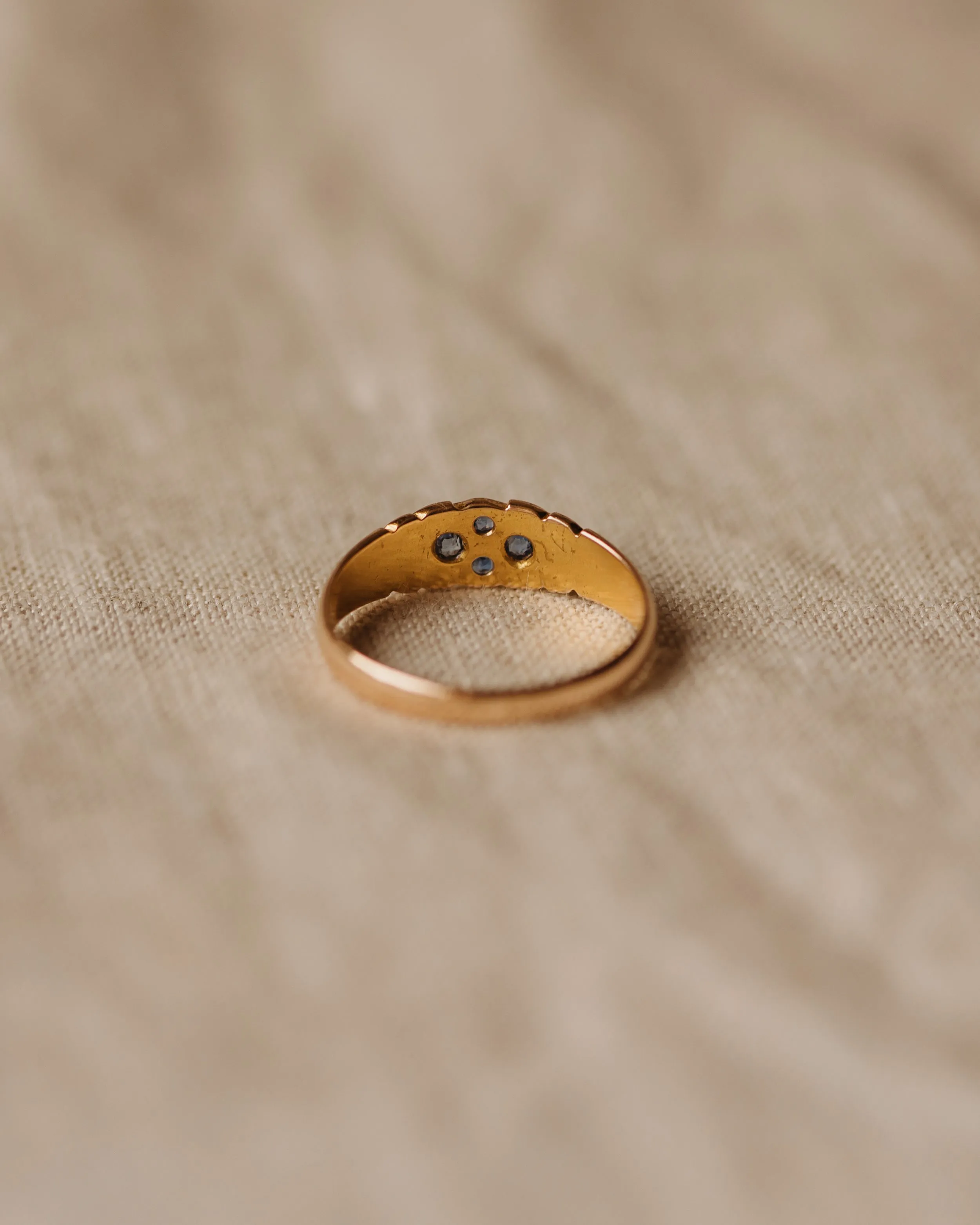 Florence 1876 Victorian 15ct Gold Sapphire & Pearl Ring sold by Rock n Rose product image thumbnail 5