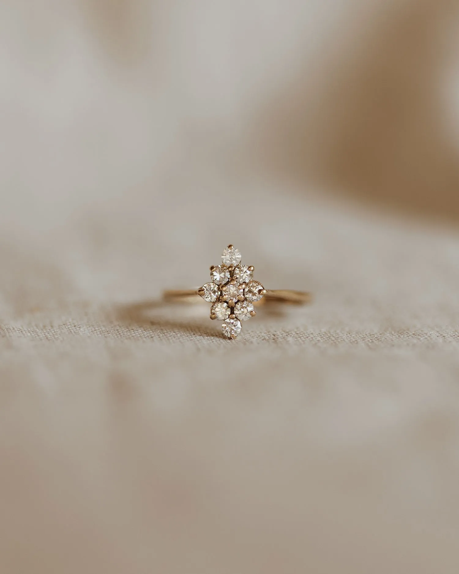 Chloe 9ct Gold Cluster Ring sold by Rock n Rose product image thumbnail 2