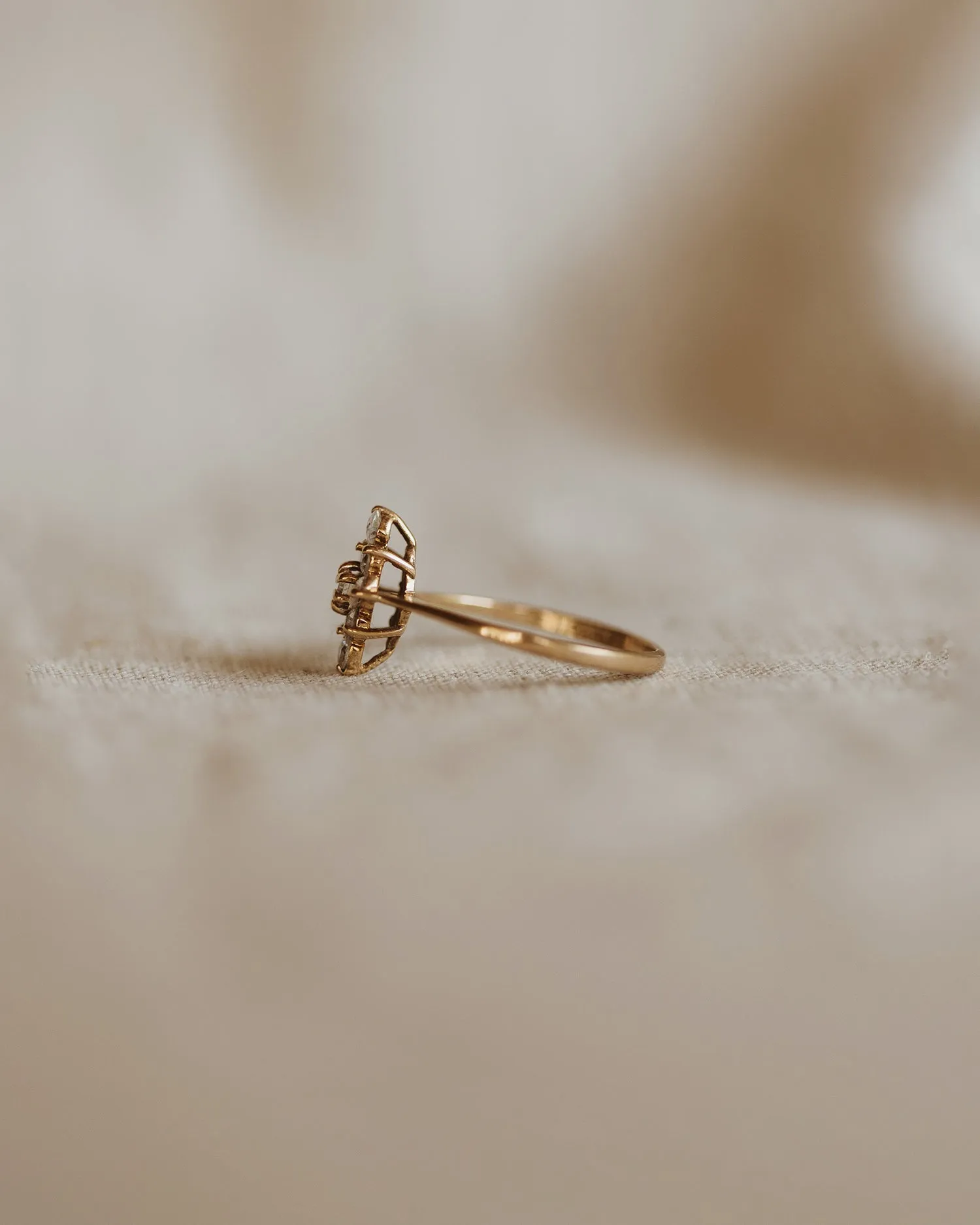 Chloe 9ct Gold Cluster Ring sold by Rock n Rose product image thumbnail 5