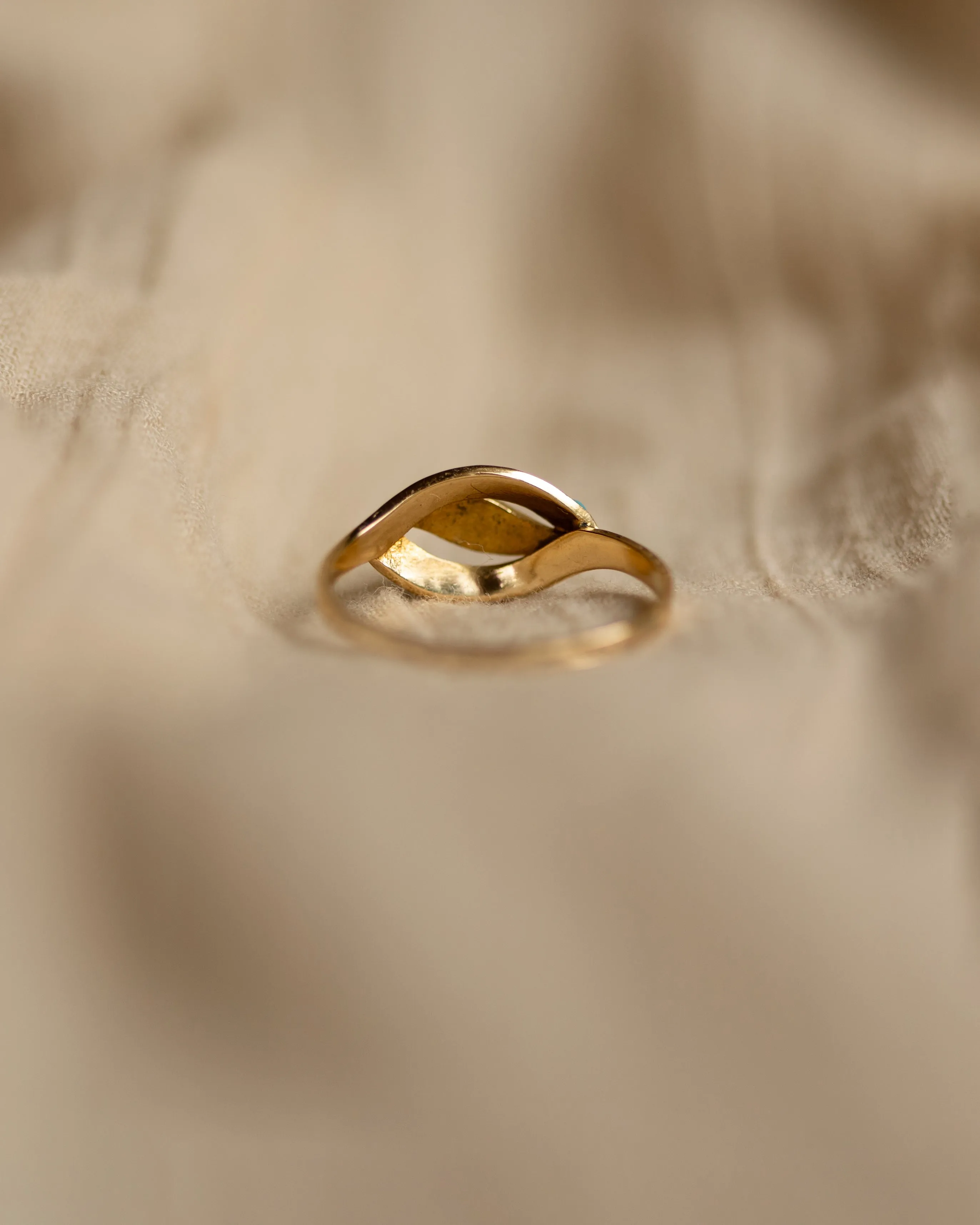 Edith Antique 18ct Gold Turquoise & Pearl Ring sold by Rock n Rose product image thumbnail 5