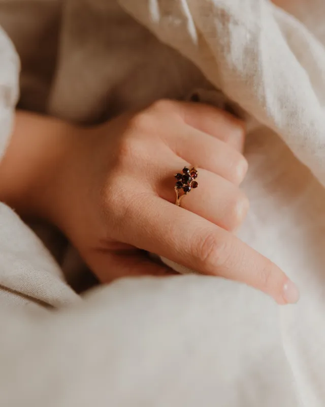 Lauretta 9ct Gold Garnet Ring sold by Rock n Rose