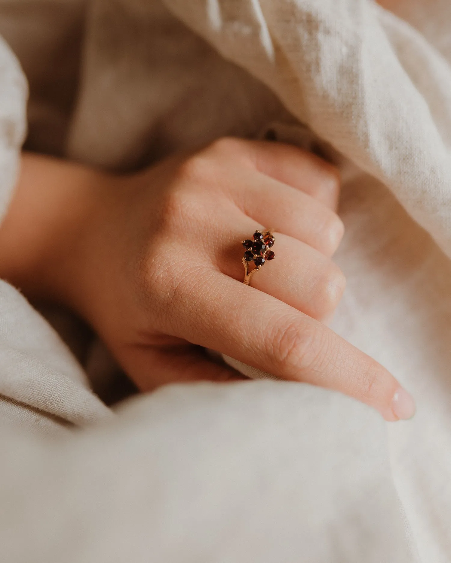 Lauretta 9ct Gold Garnet Ring sold by Rock n Rose