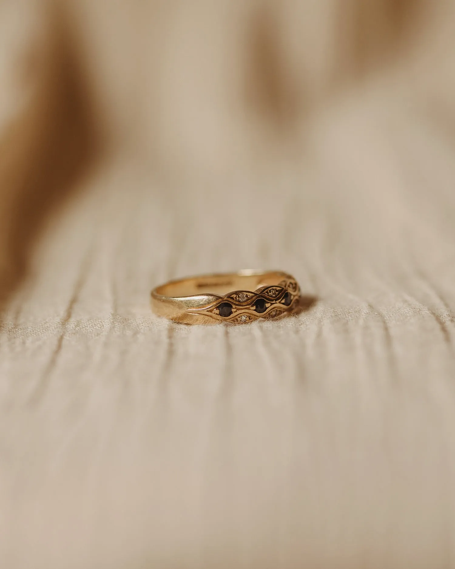 Charlotte 9ct Gold Sapphire & Diamond Ring sold by Rock n Rose product image thumbnail 3