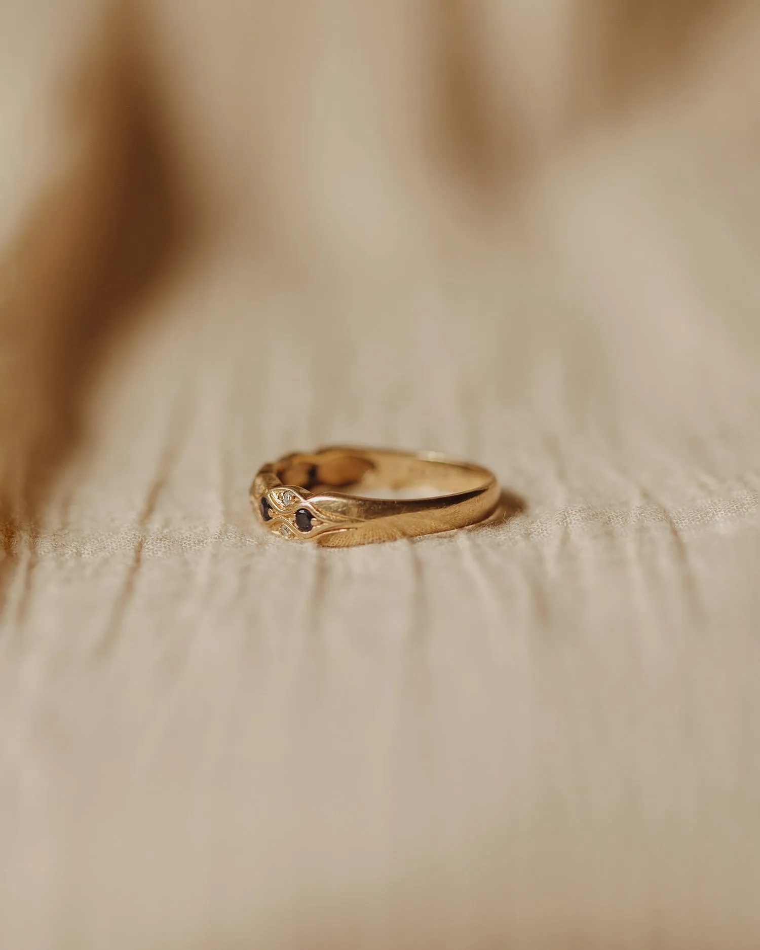 Charlotte 9ct Gold Sapphire & Diamond Ring sold by Rock n Rose product image thumbnail 5