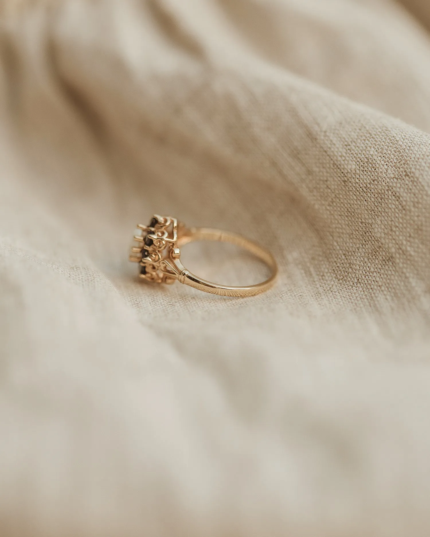 Rosa 9ct Gold Opal & Sapphire Ring sold by Rock n Rose product image thumbnail 4