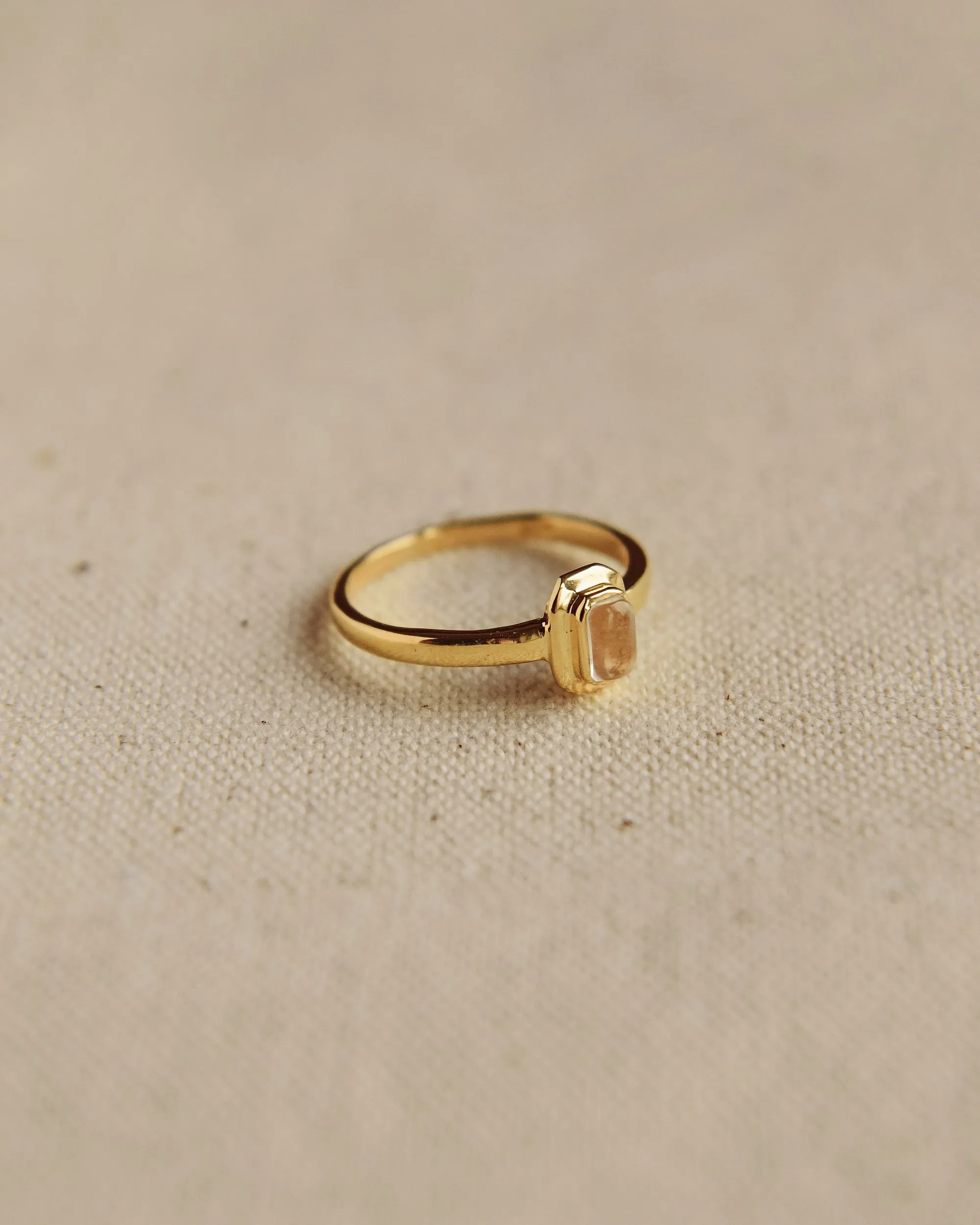 Frances Gold Vermeil Birthstone Ring - April sold by Rock n Rose product image thumbnail 2