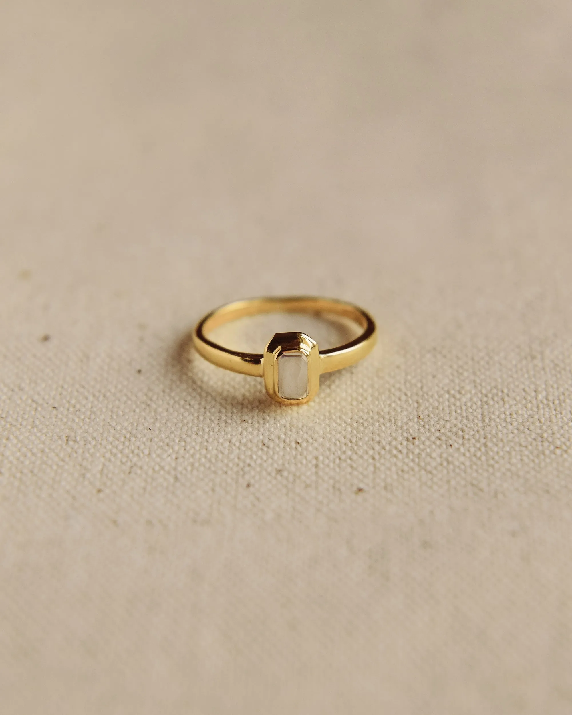 Frances Gold Vermeil Birthstone Ring - April sold by Rock n Rose