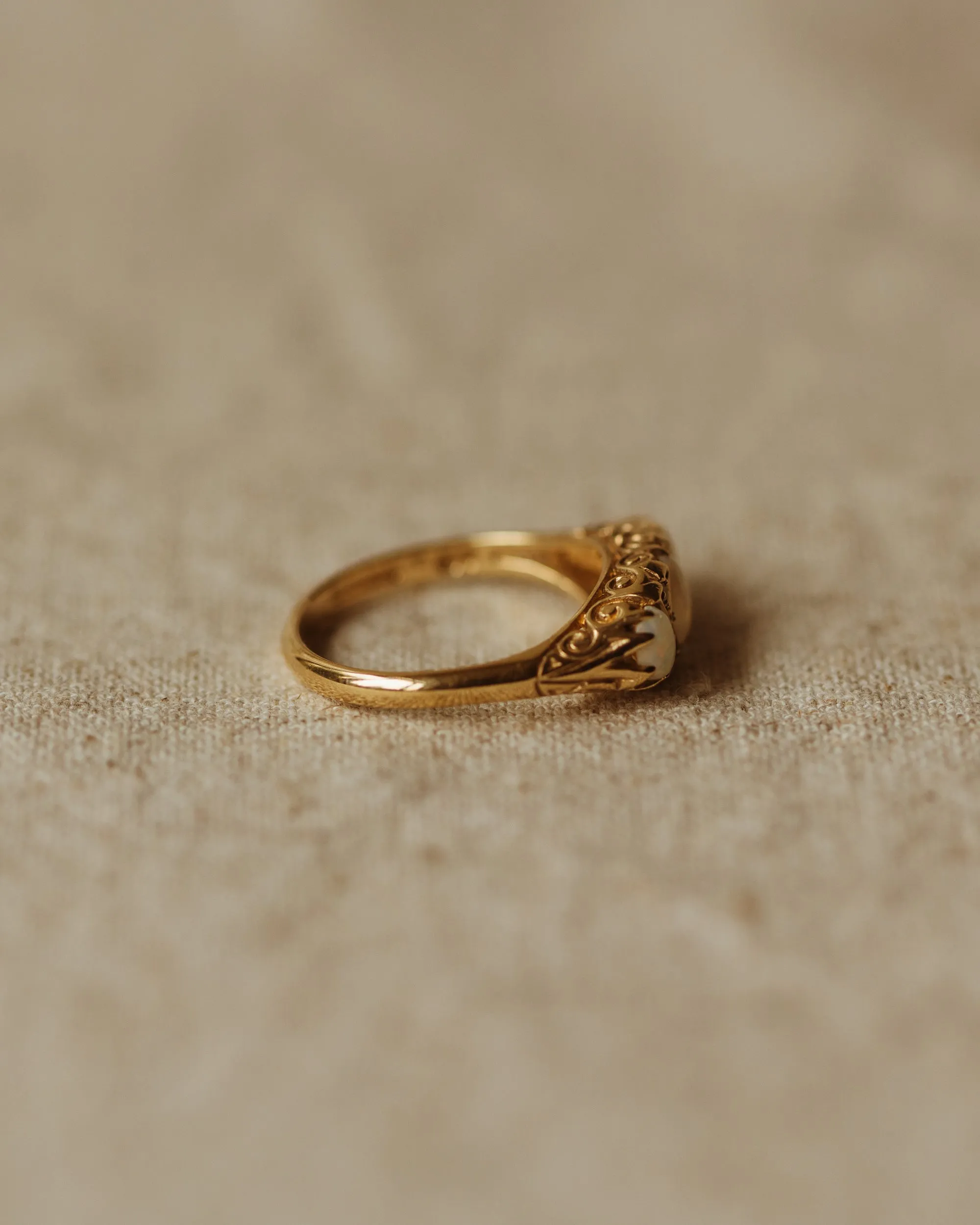 Alberta 1979 9ct Gold Opal & Diamond Ring sold by Rock n Rose product image thumbnail 4